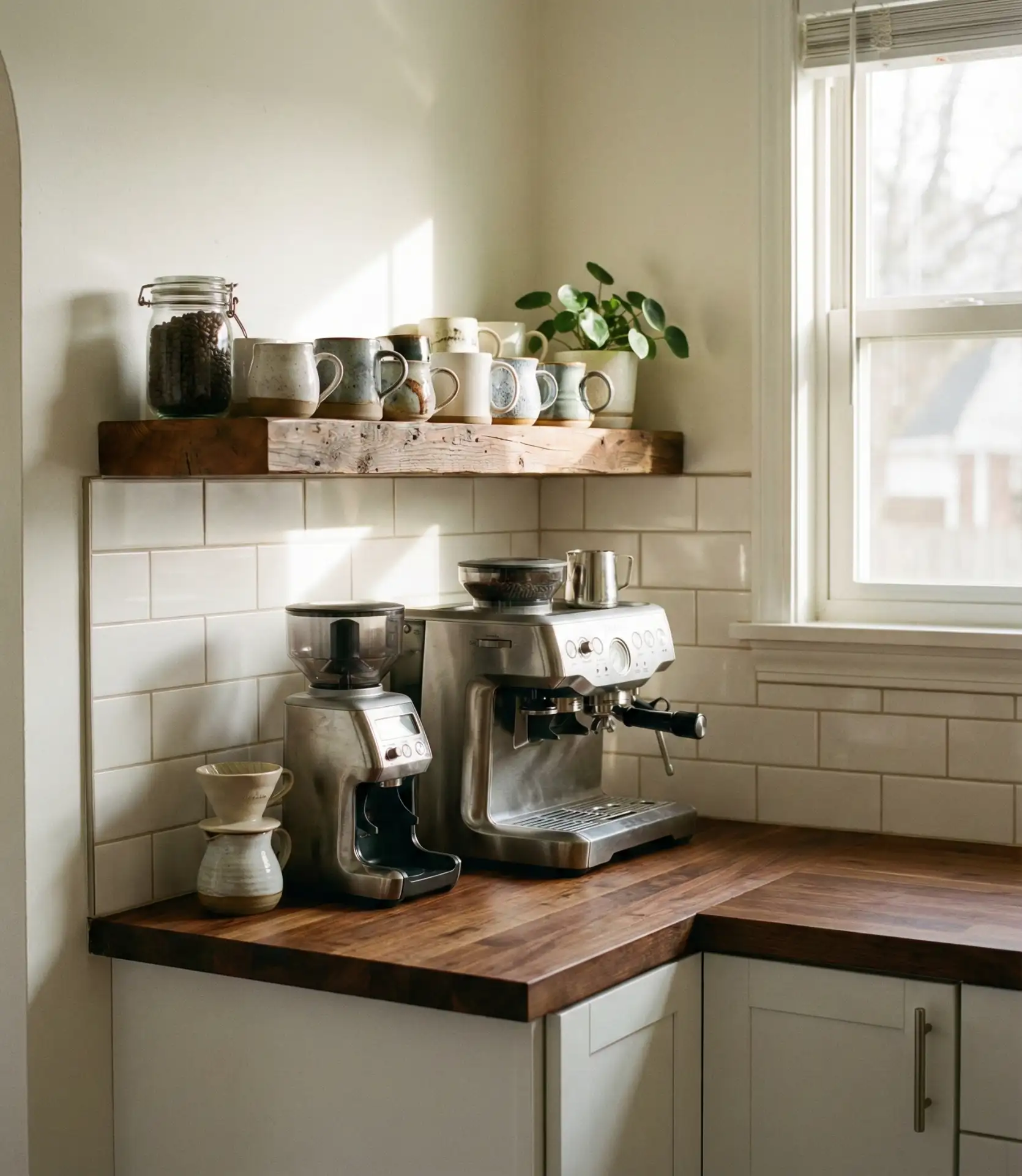 Dedicated Coffee Corner with Floating Shelf 1