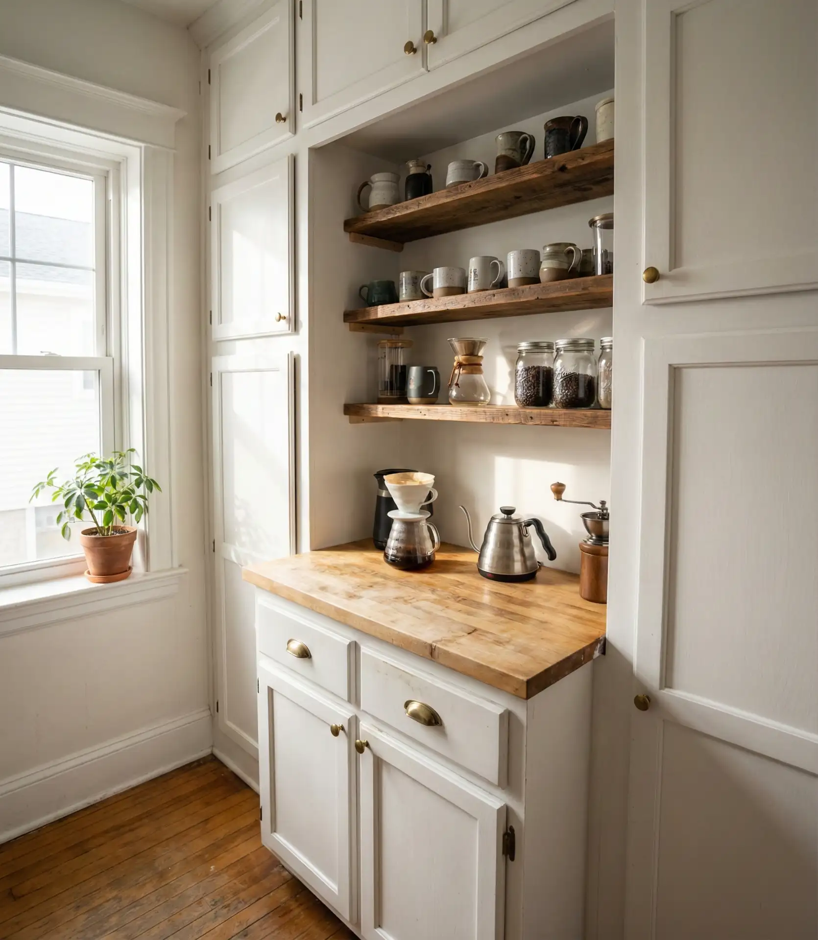 Dedicated Coffee Corner with Floating Shelf 2