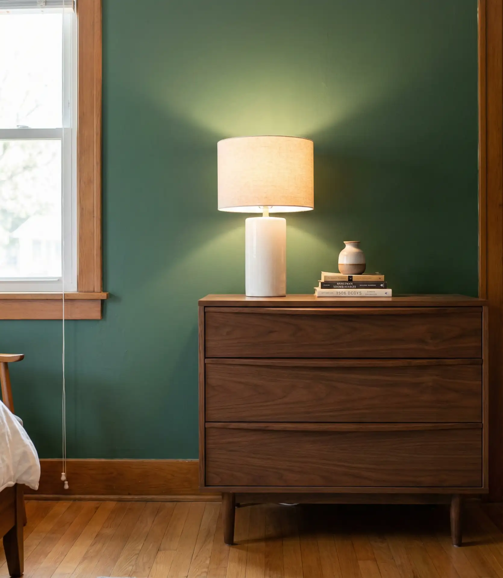 Deep Forest Green with Natural Wood Accents 1