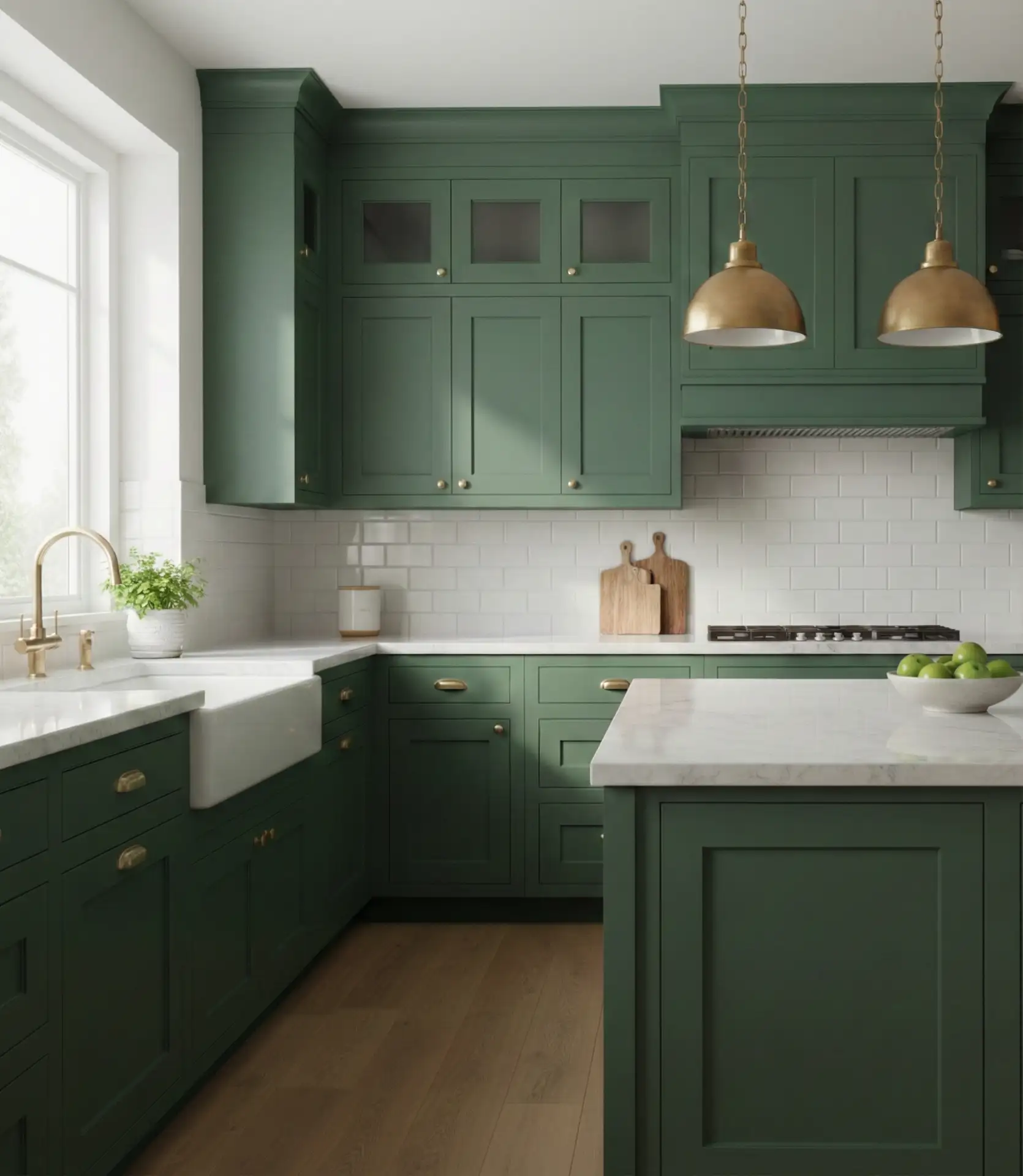 Deep Green with Brass Accents 1