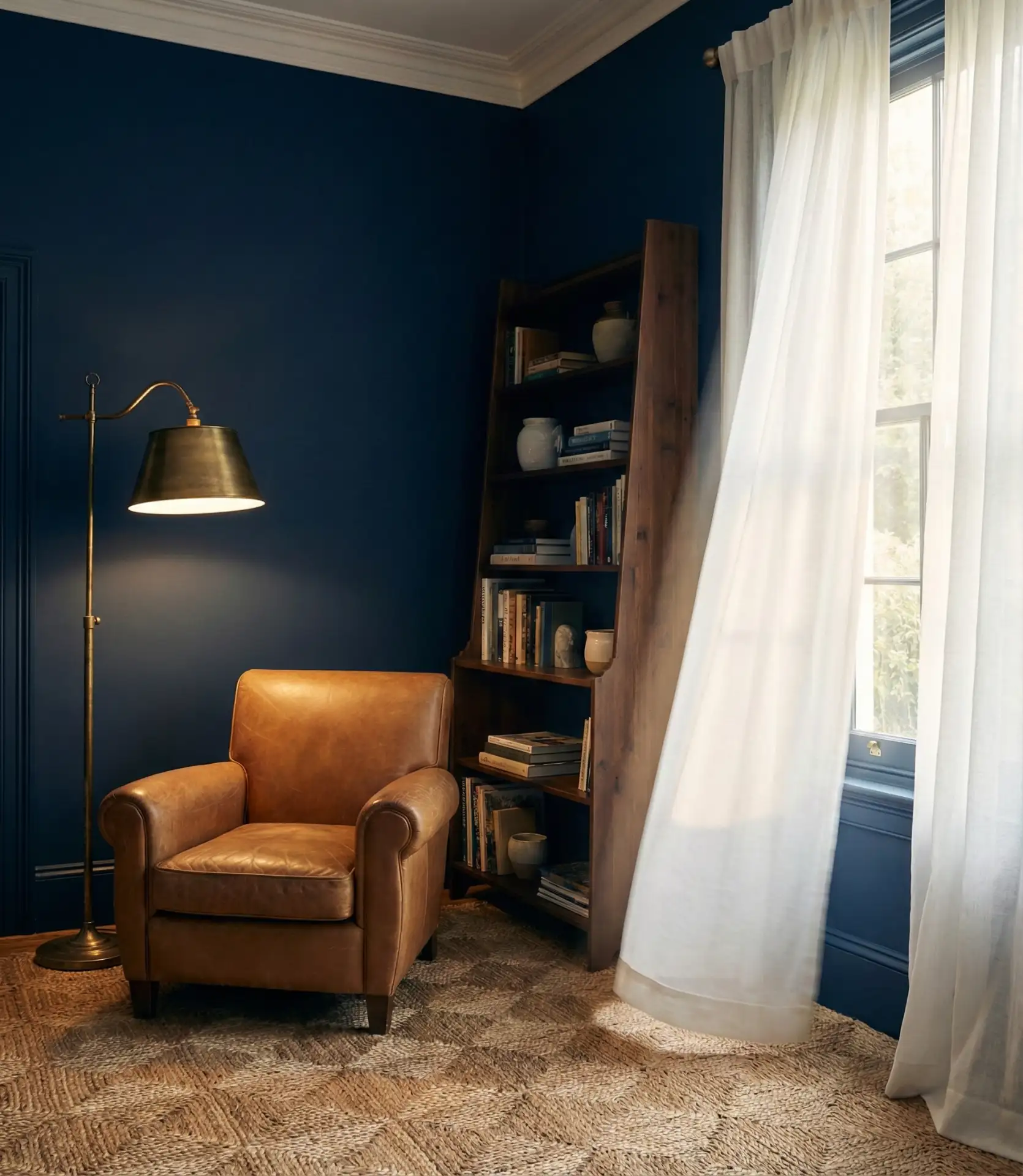 Deep Navy with Brass Details 2