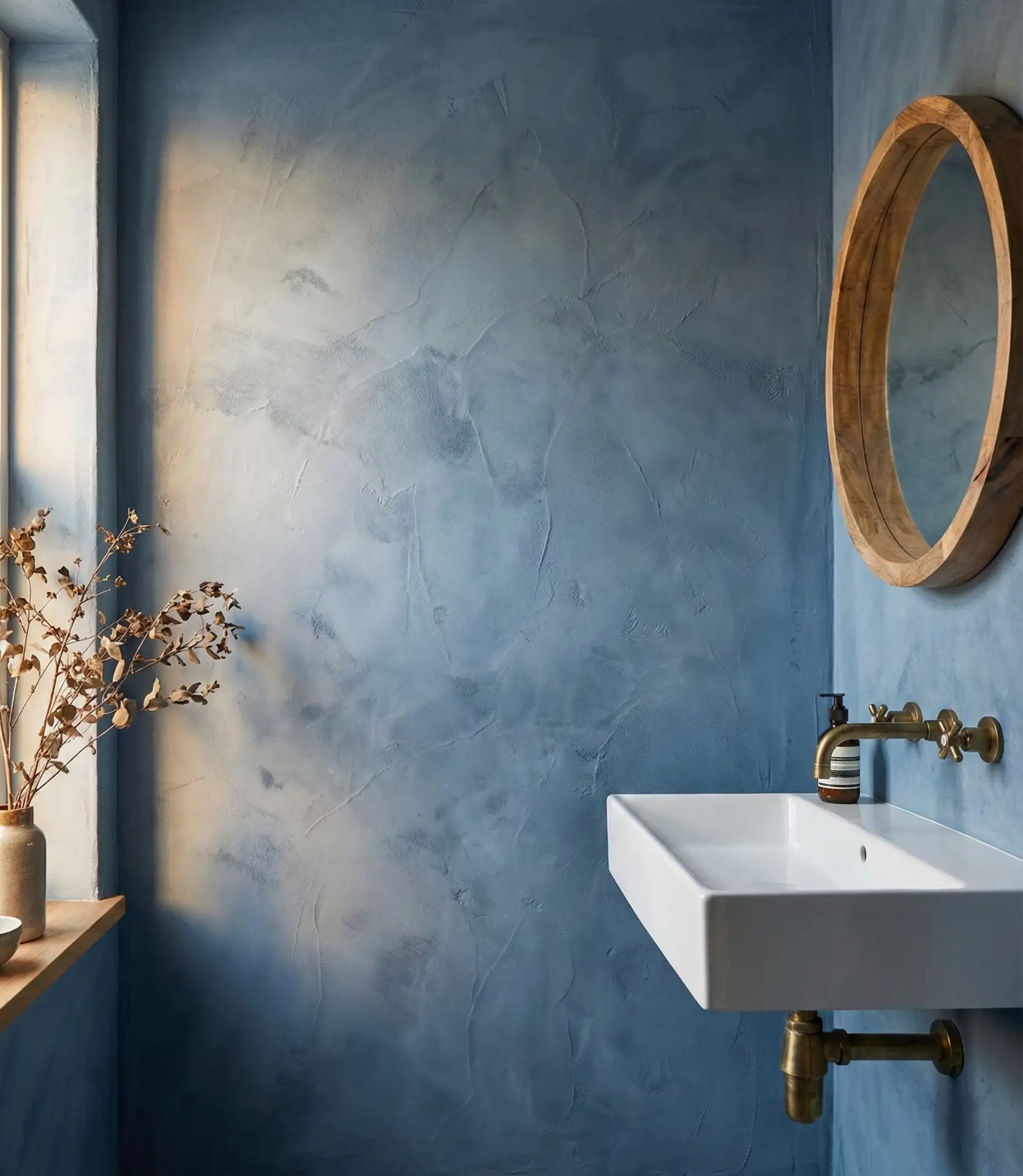 Denim Blue Textured Walls 1