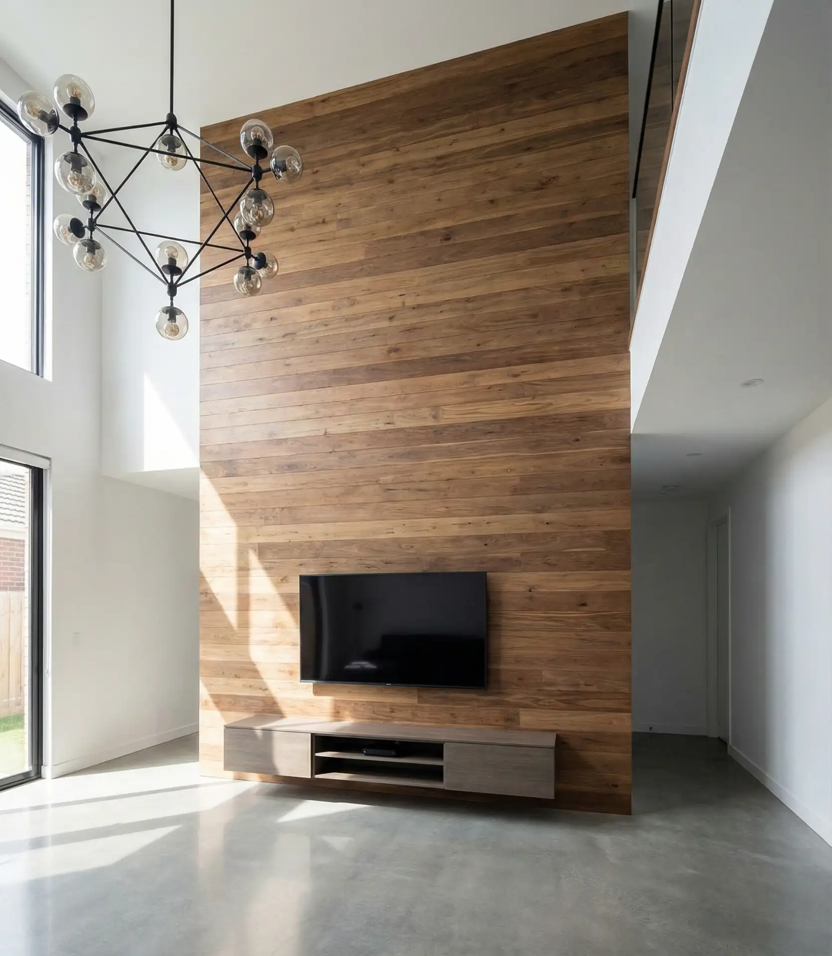 Double-Height Living Room Statement Wall 1