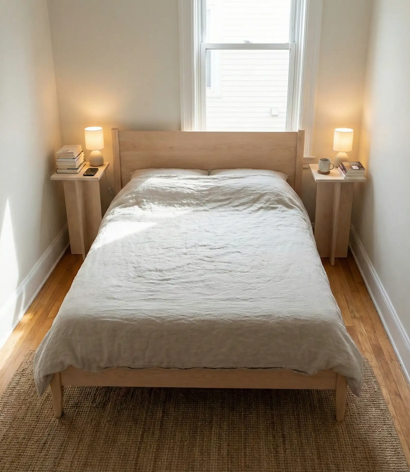 Dual Nightstands for Couples in Narrow Rooms 1