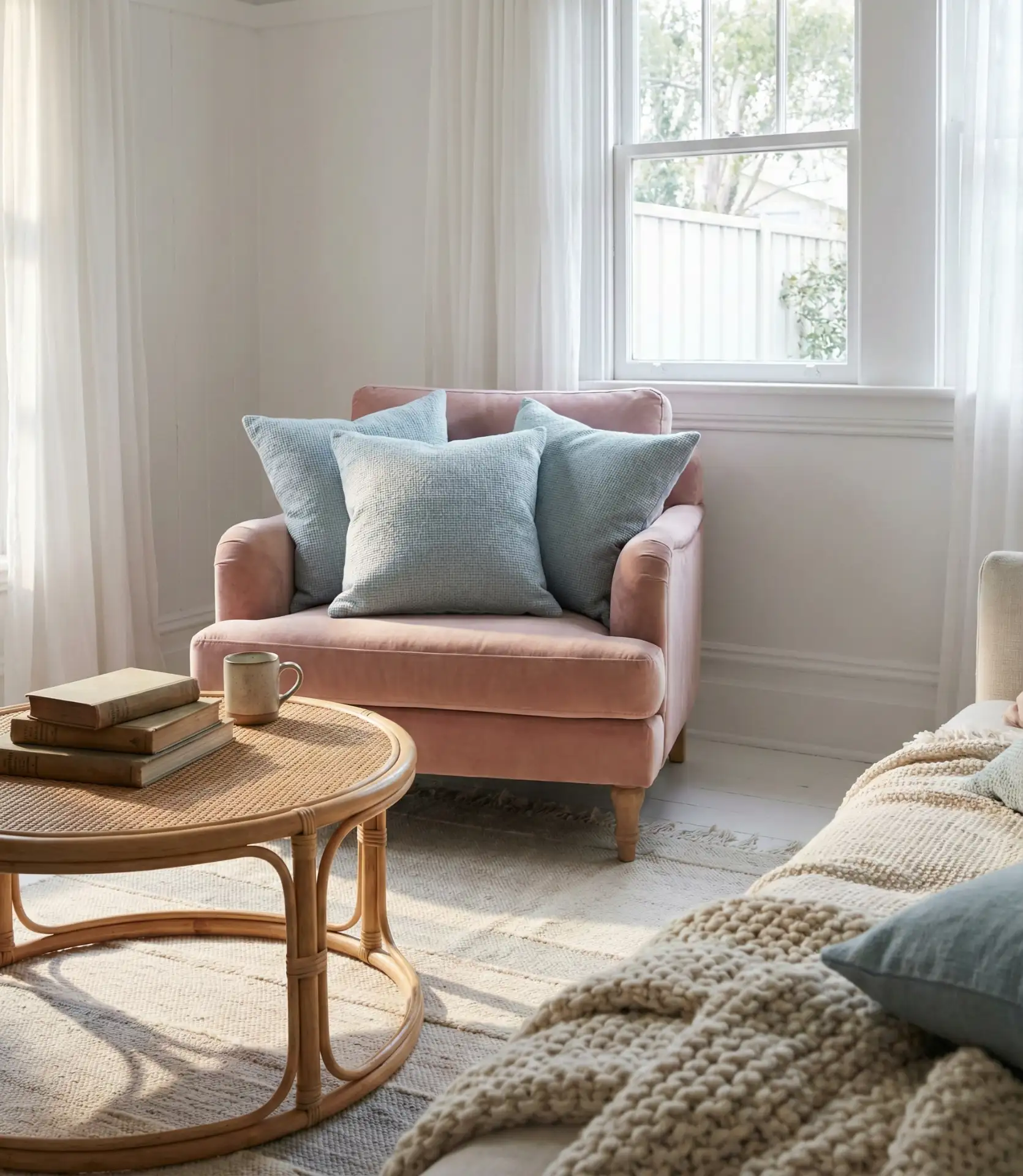 Dusty Blue and Blush Pink Feminine Touch 2