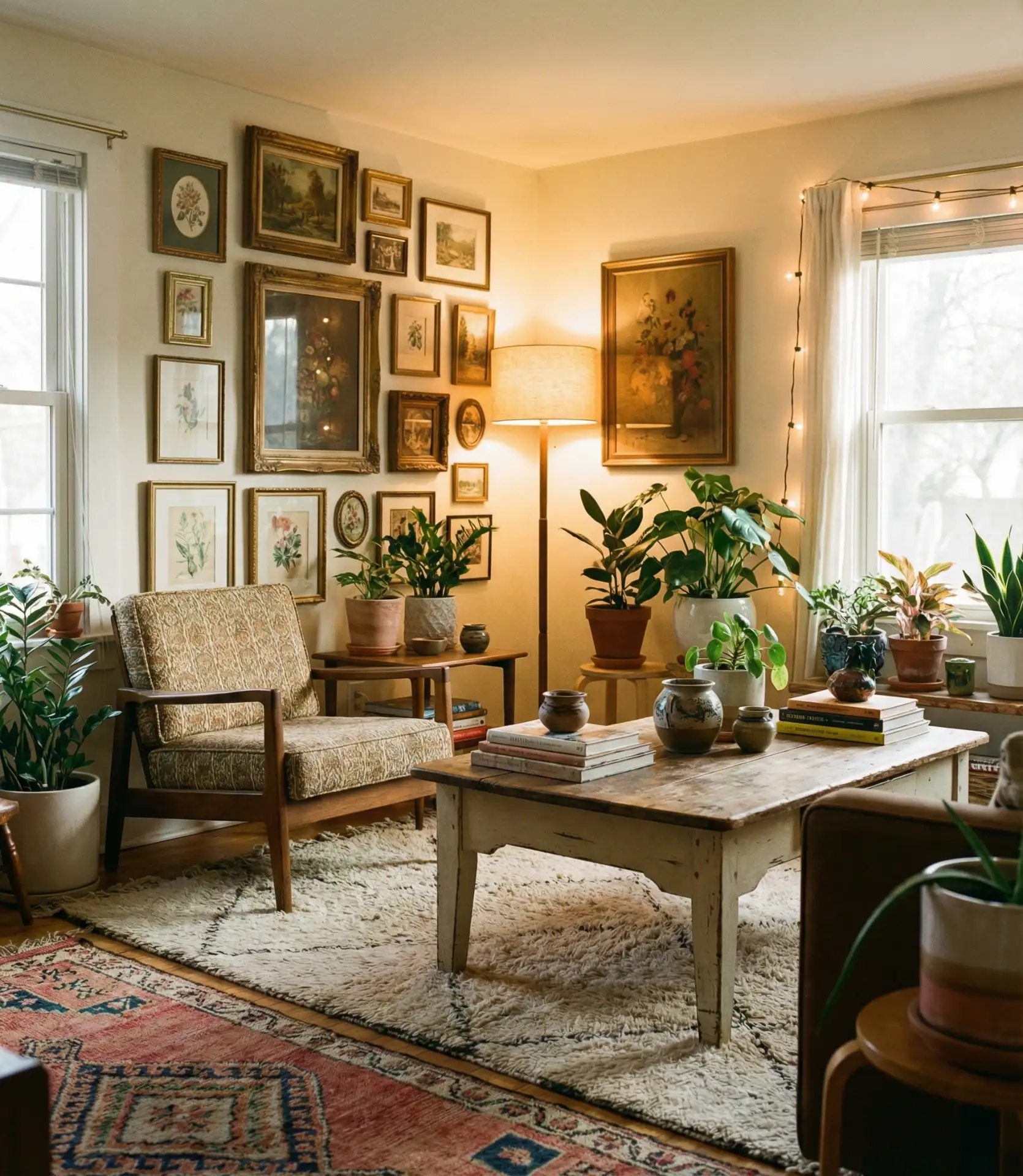 Eclectic Cottage Living Room with Mixed Eras 1