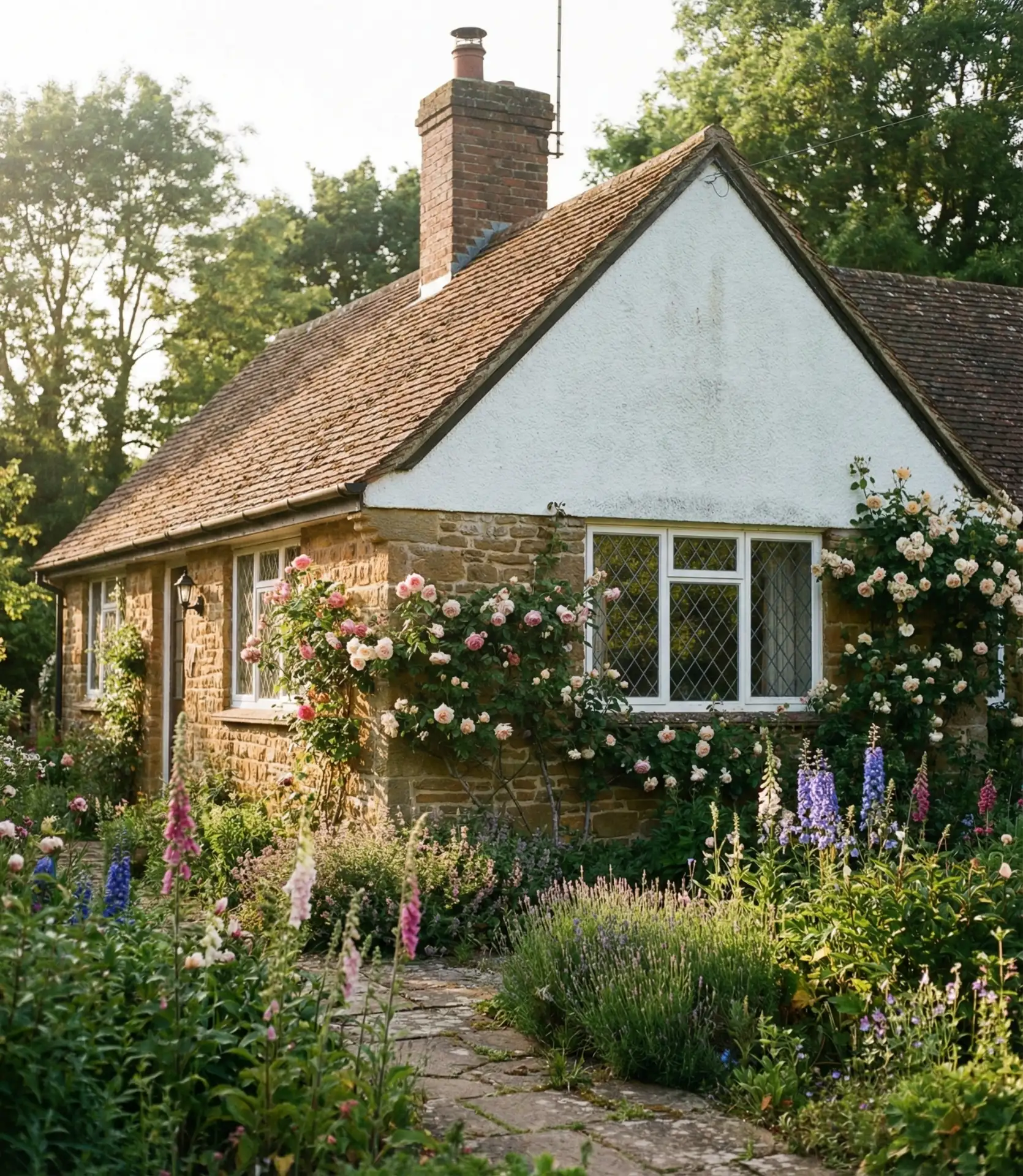 English Cottage Charm with Stone and Storybook Details 1