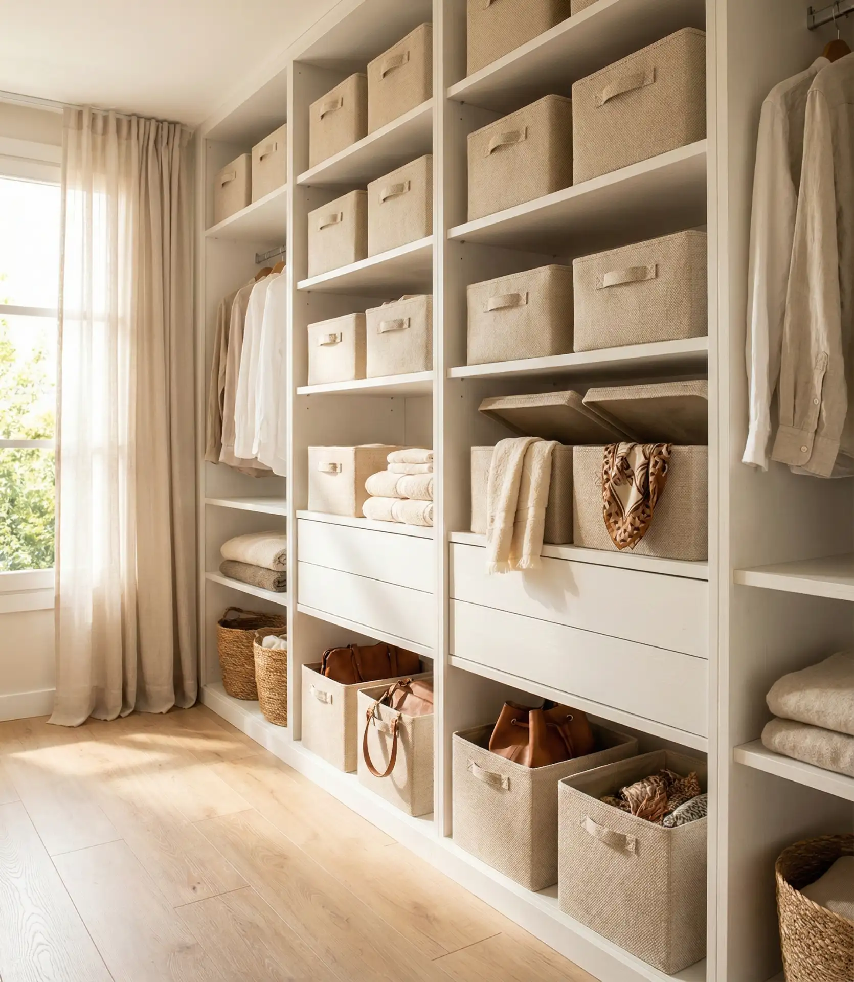 Fabric Storage Cubes in Closets 2
