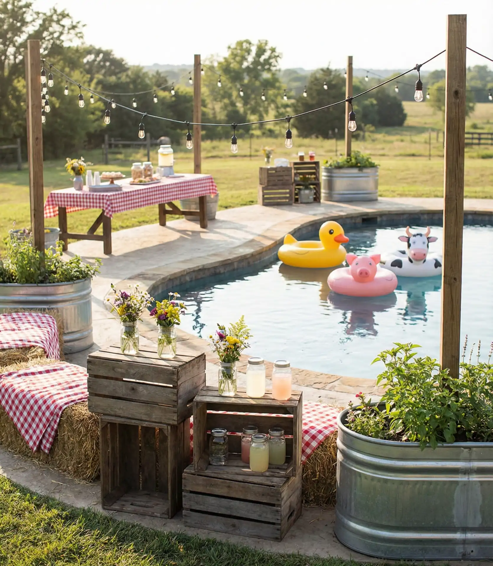 Farm-Themed Poolside Gathering 1