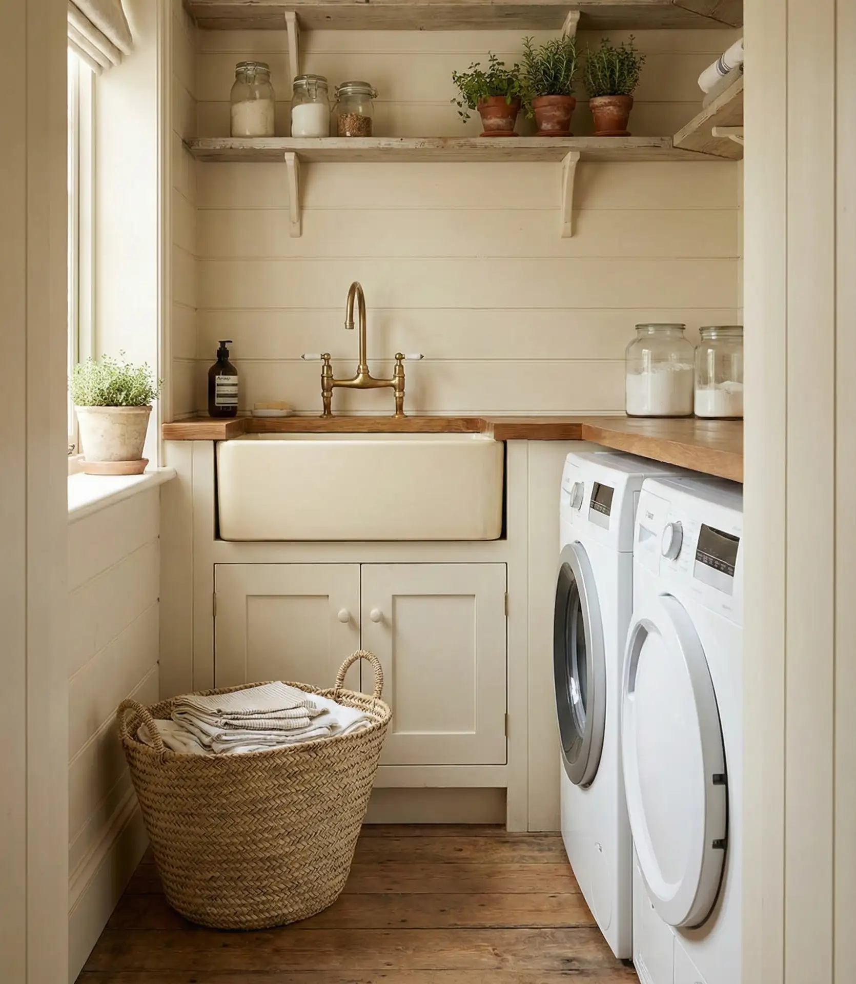 Farmhouse Laundry with Apron-Front Sink 2