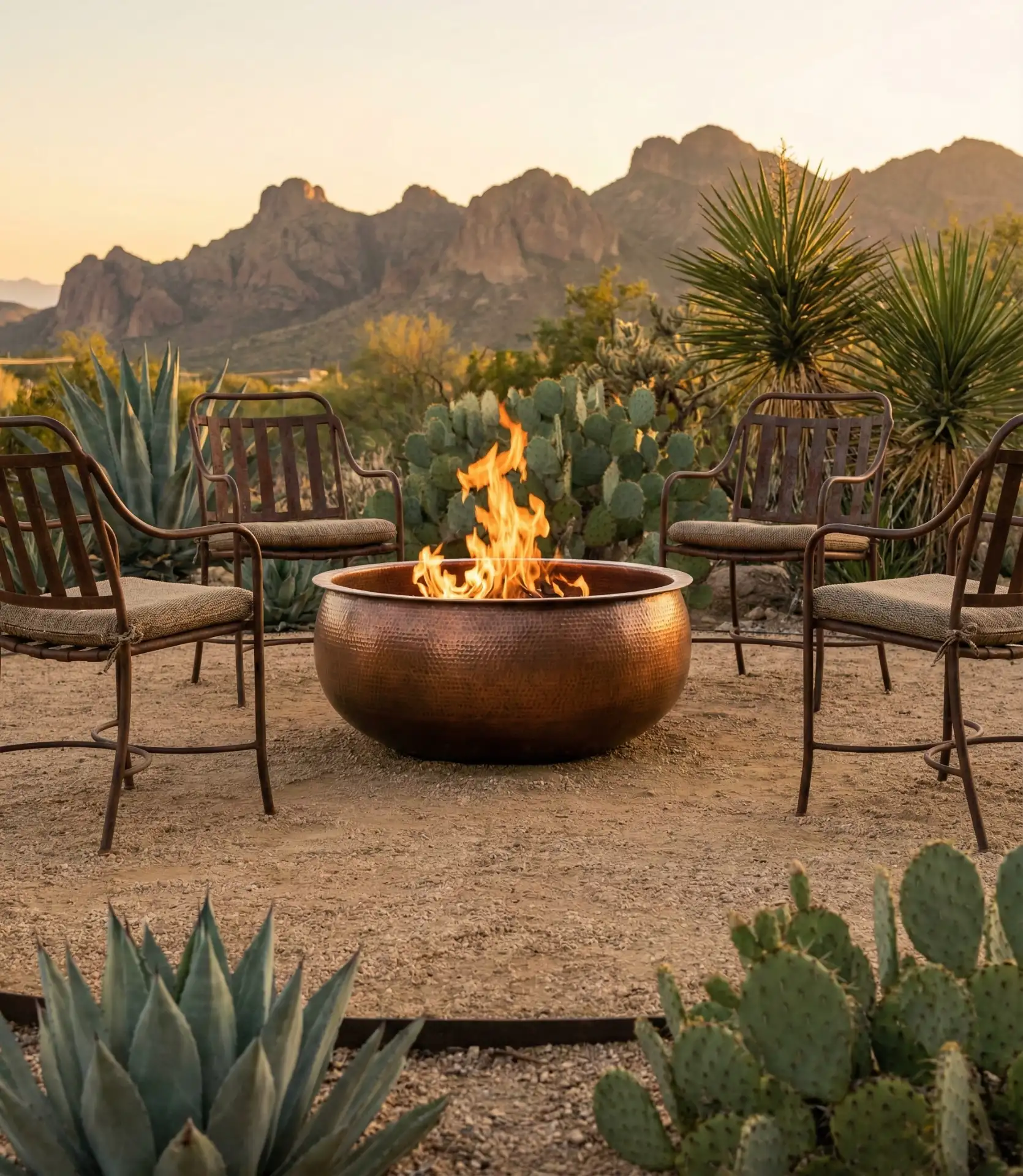 Fire Bowl on Decomposed Granite Patio 1