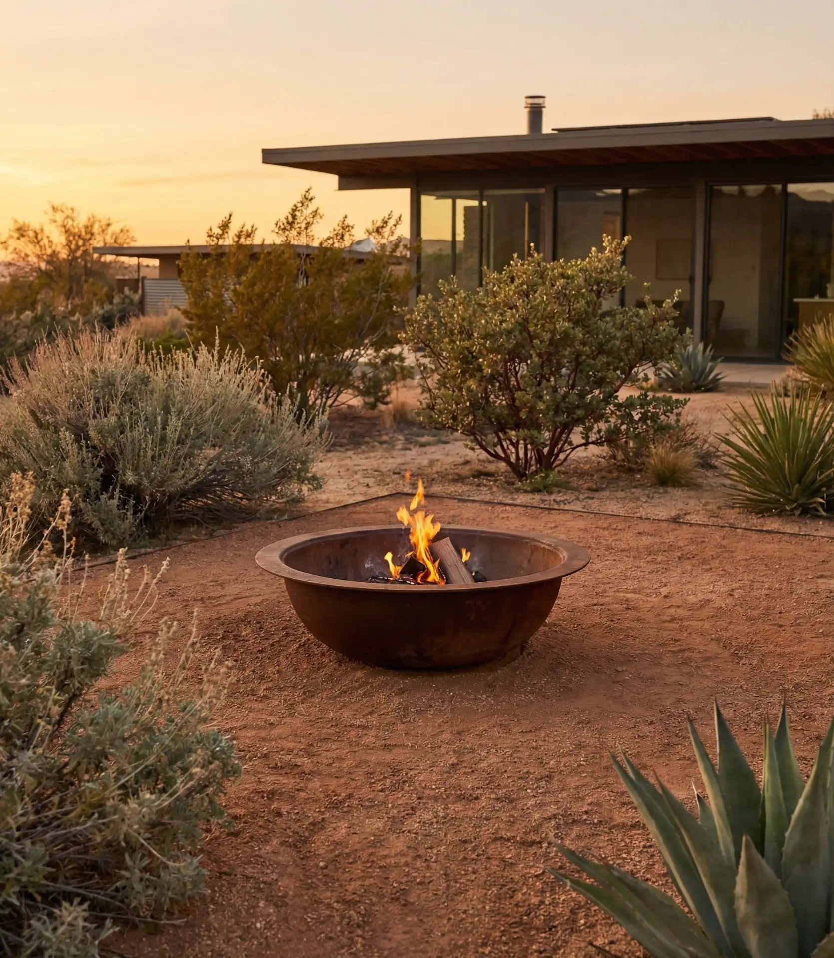 Fire Bowl on Decomposed Granite Patio 2