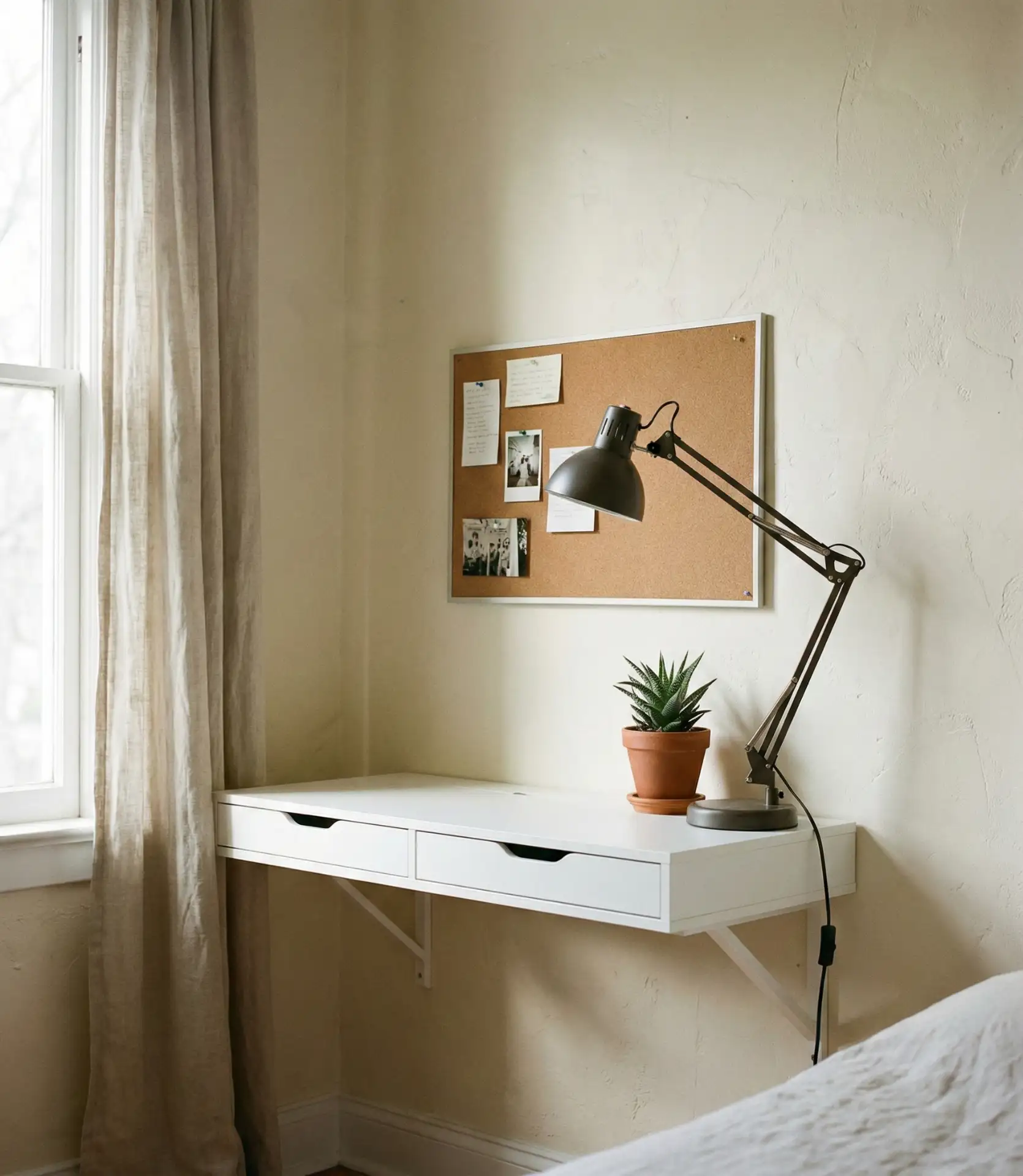 Floating Corner Desk Setup 1