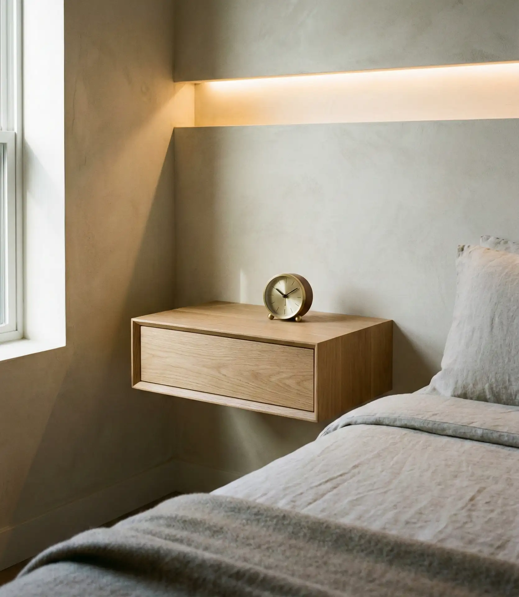 Floating Nightstand with Hidden Drawer 2