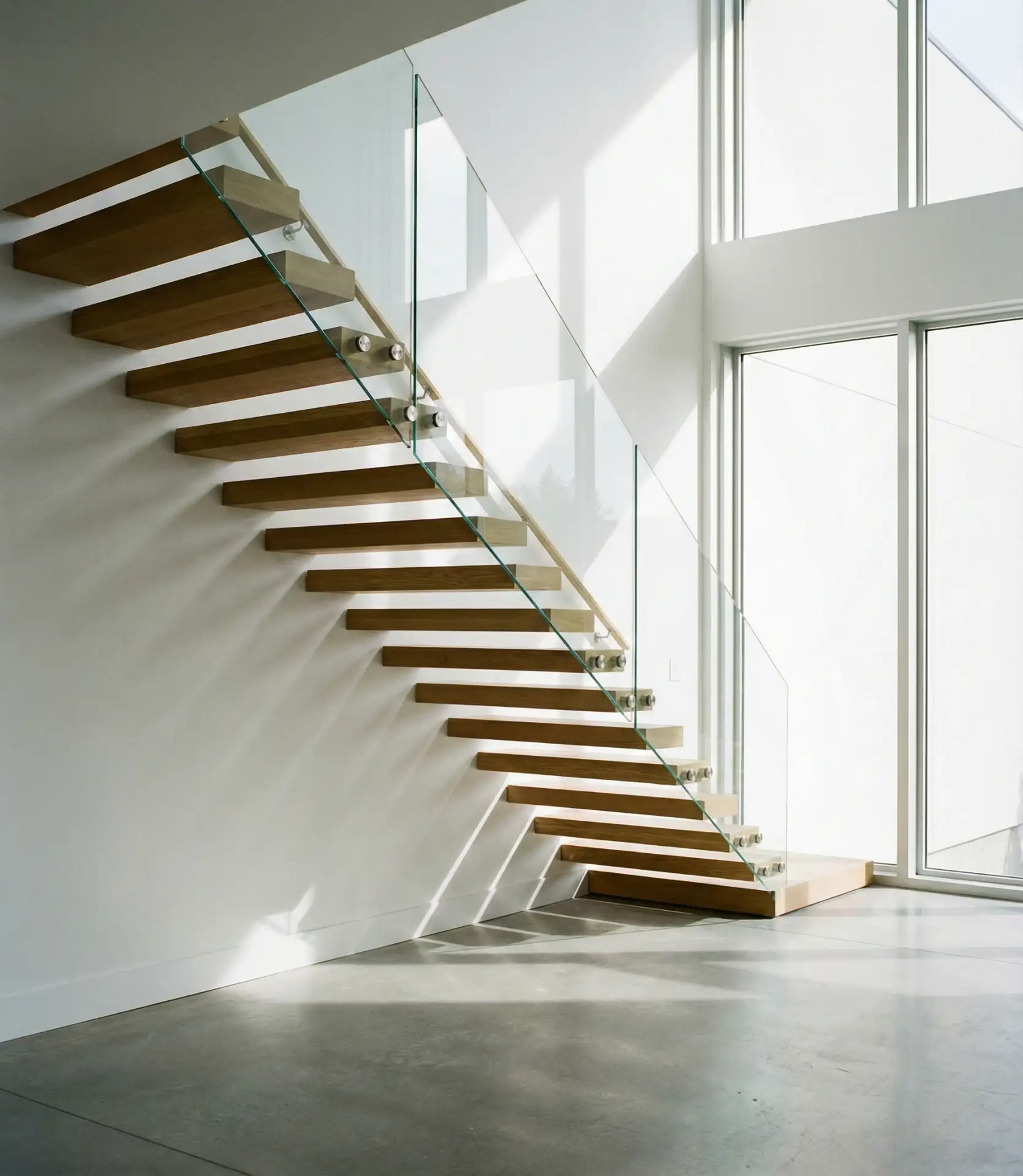 Floating Stairs with Minimal Railing 1