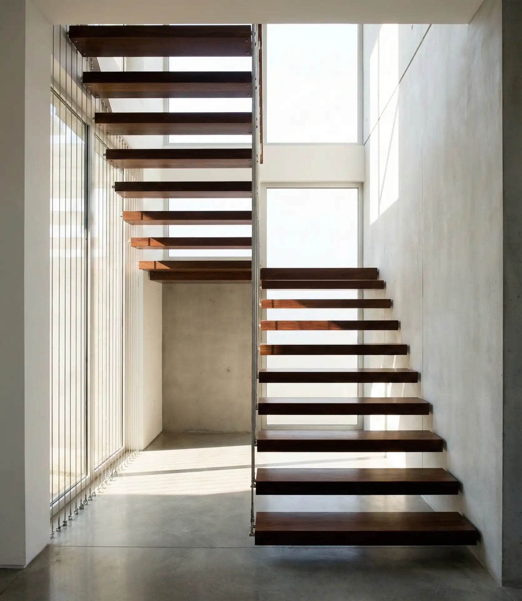 Floating Stairs with Minimal Railing 2
