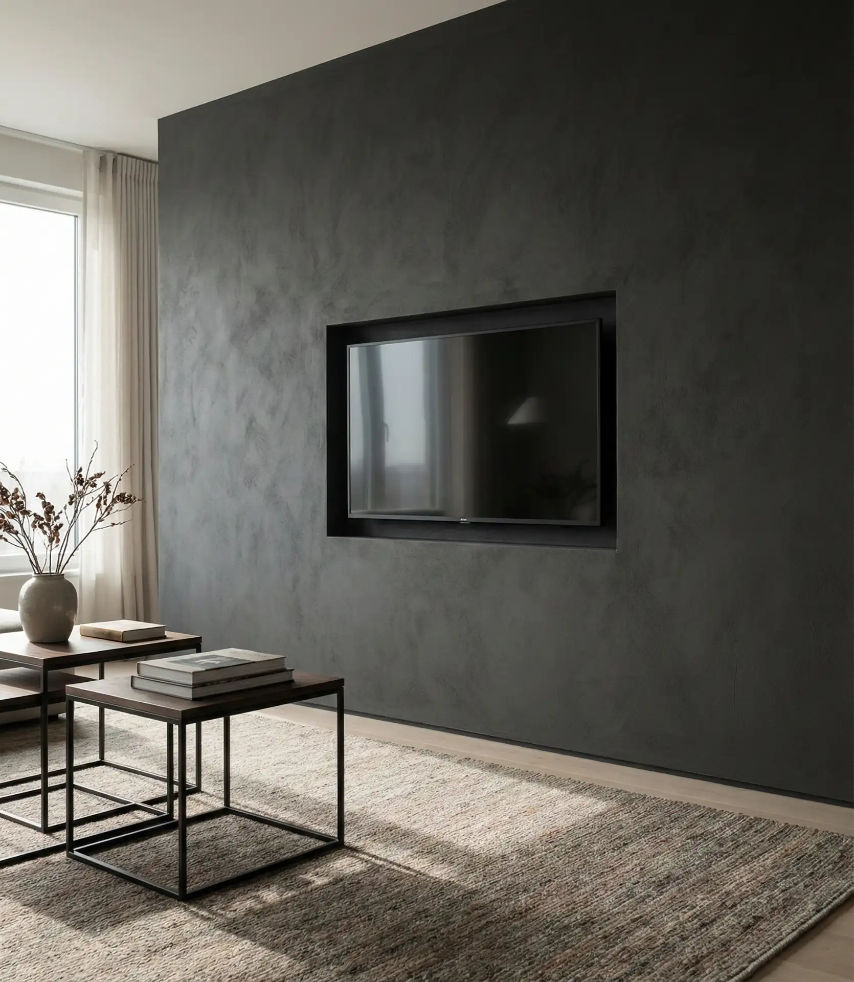 Floor-to-Ceiling Black Accent Panel 1