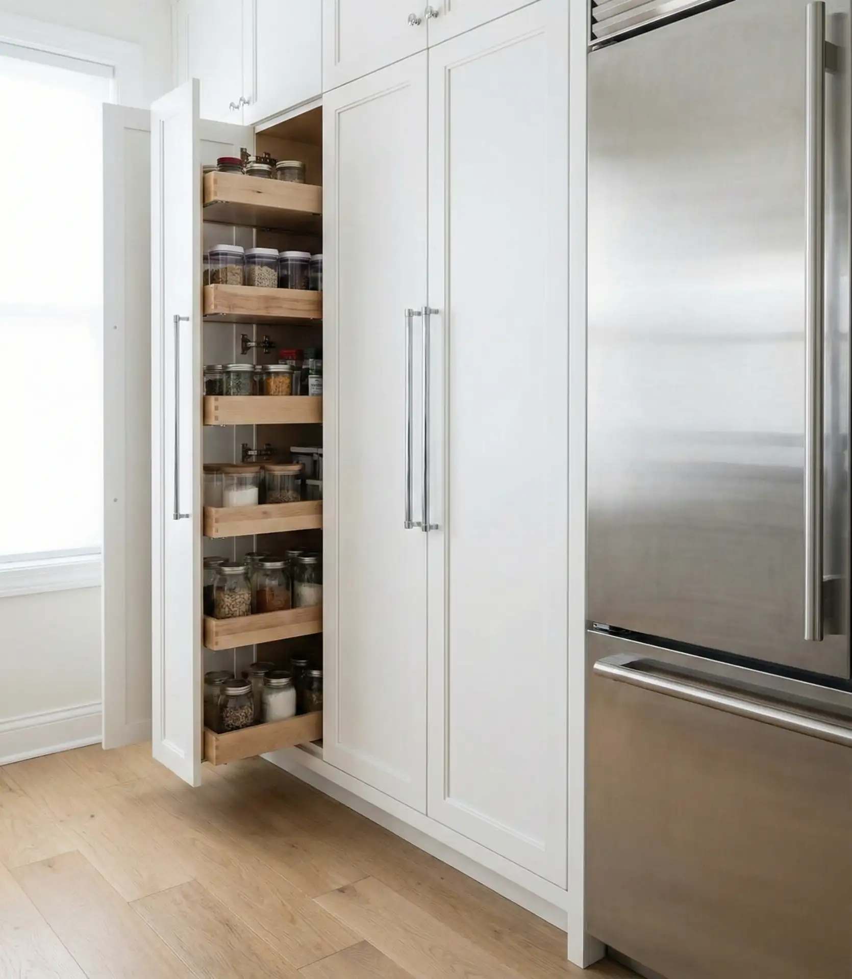 Floor-to-Ceiling Tall Pantry Cabinets 1