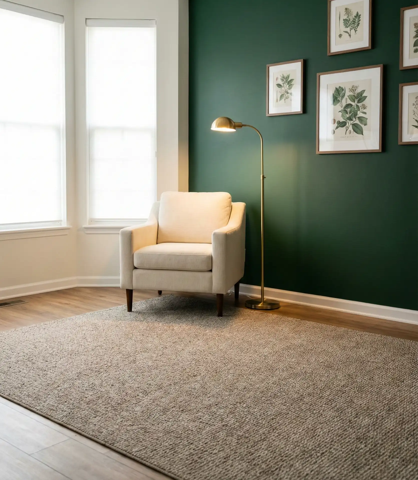 Forest Green Accent Wall 1