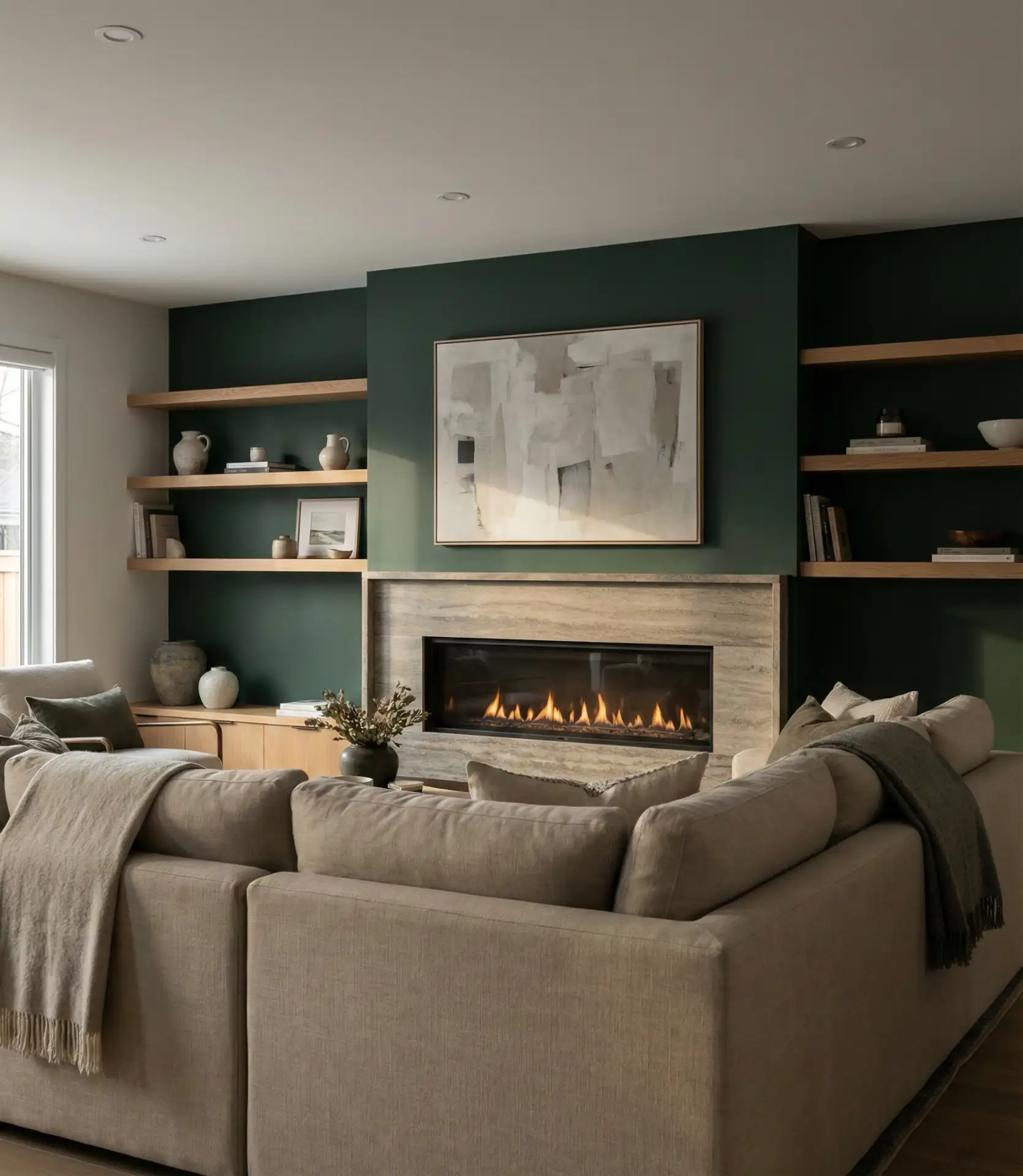 Forest Green Statement Wall 2