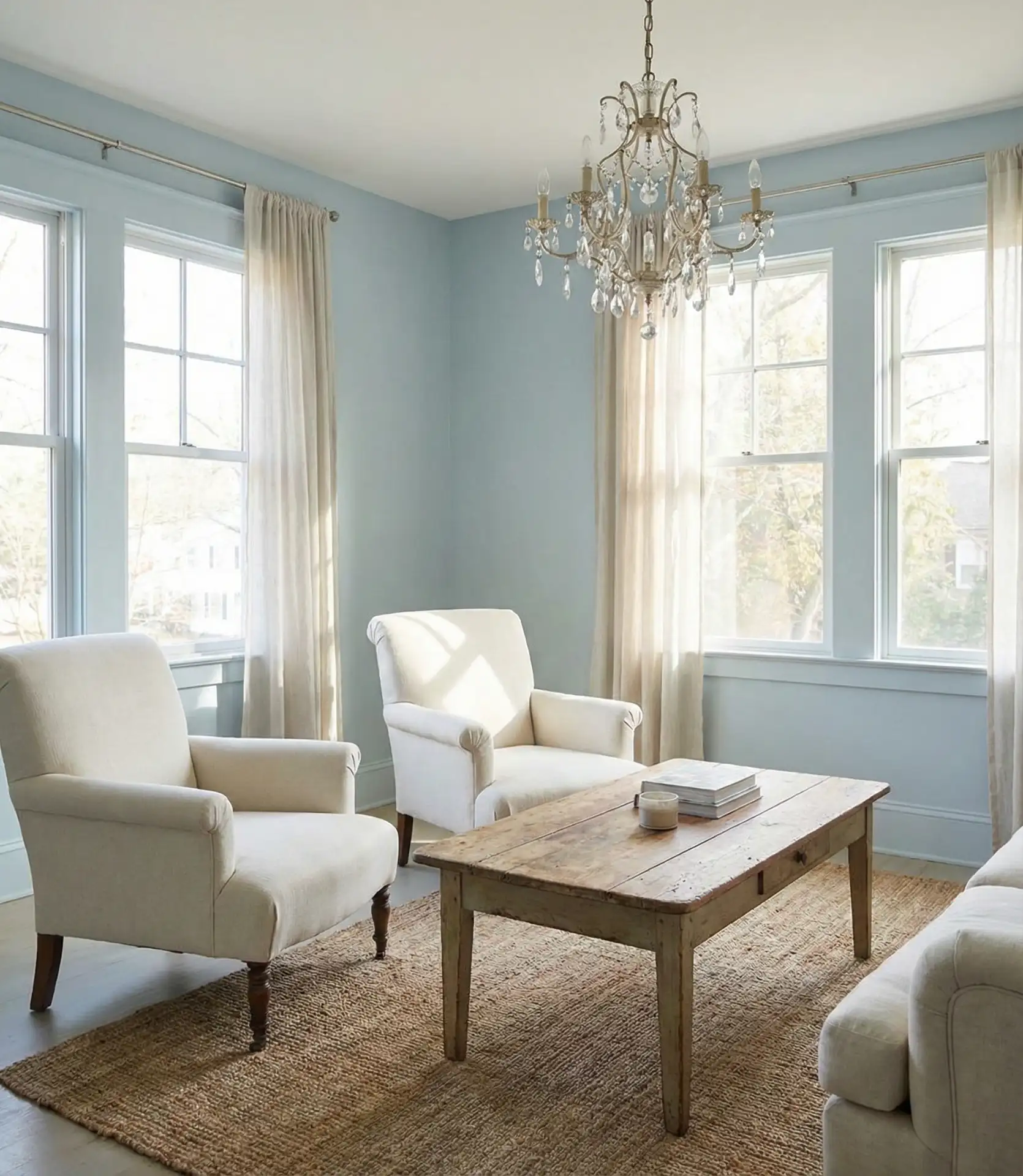 French Blue and Antique White Elegance 1