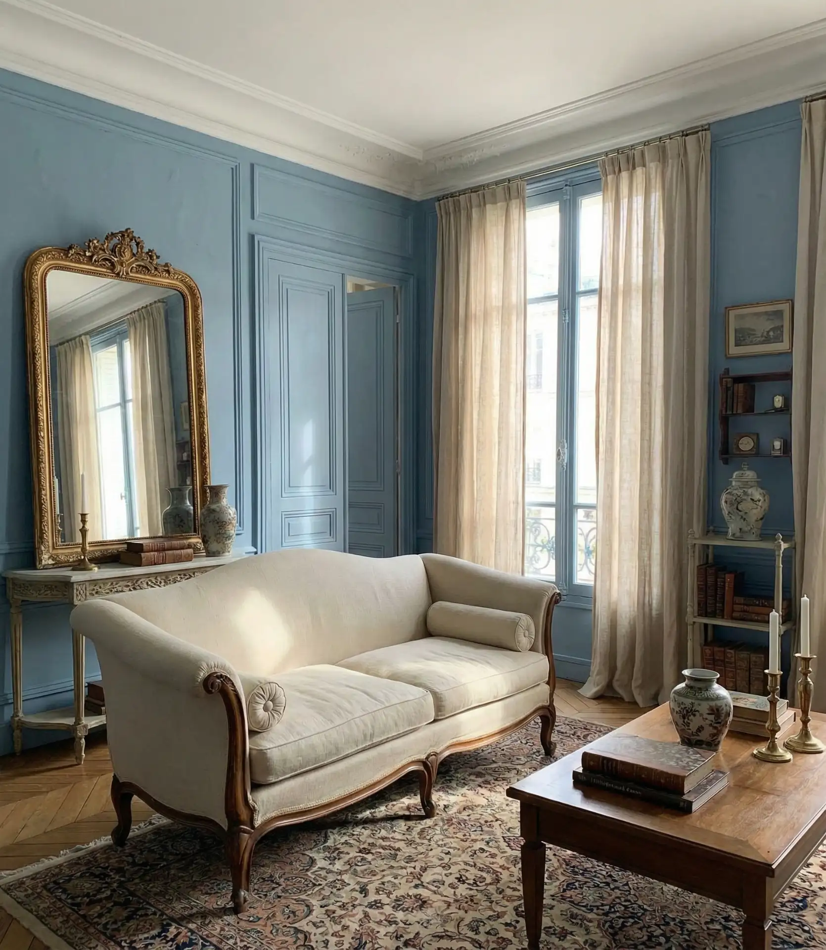 French Blue and Antique White Elegance 2