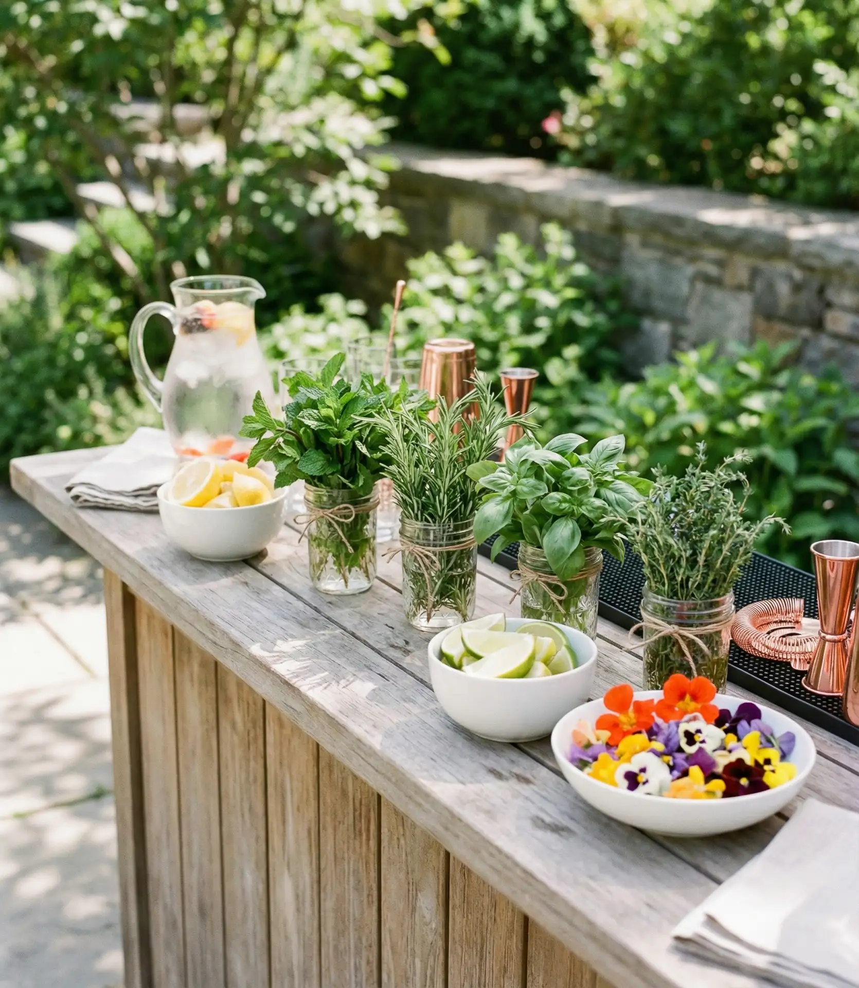 Fresh Herb Drink Garnish Bar 1