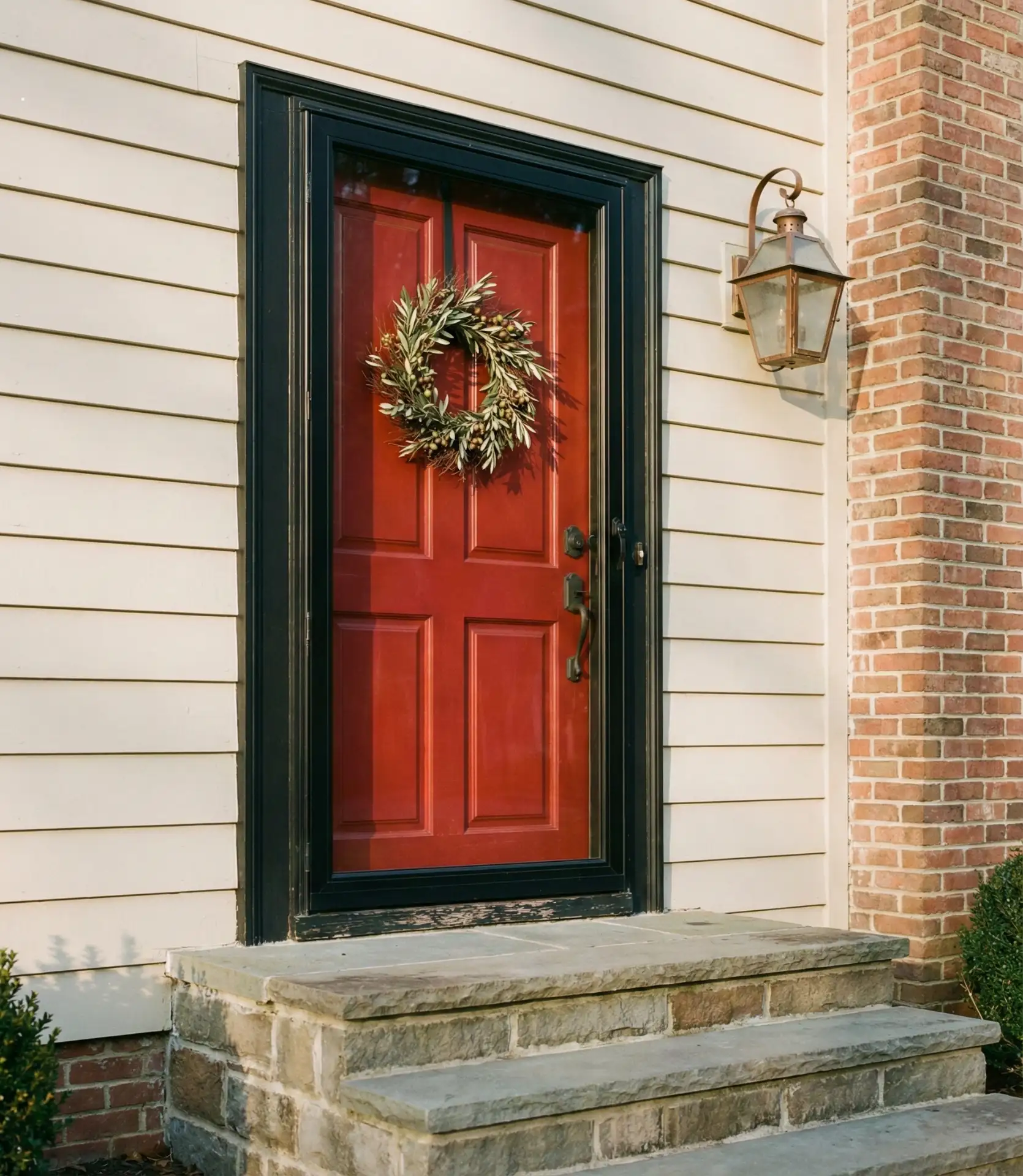 Front Entryway with Bold Painted Door 1