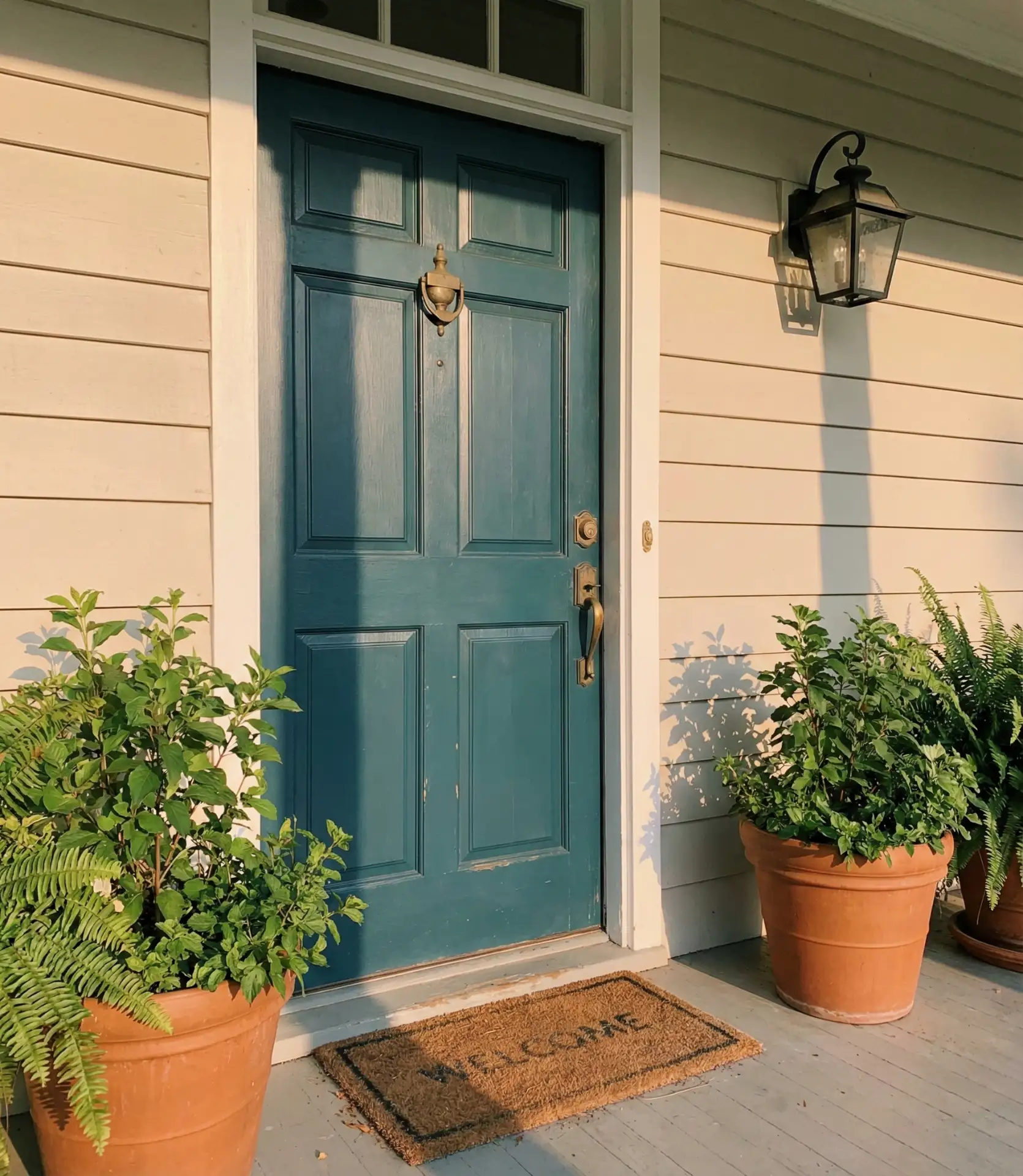 Front Entryway with Bold Painted Door 2