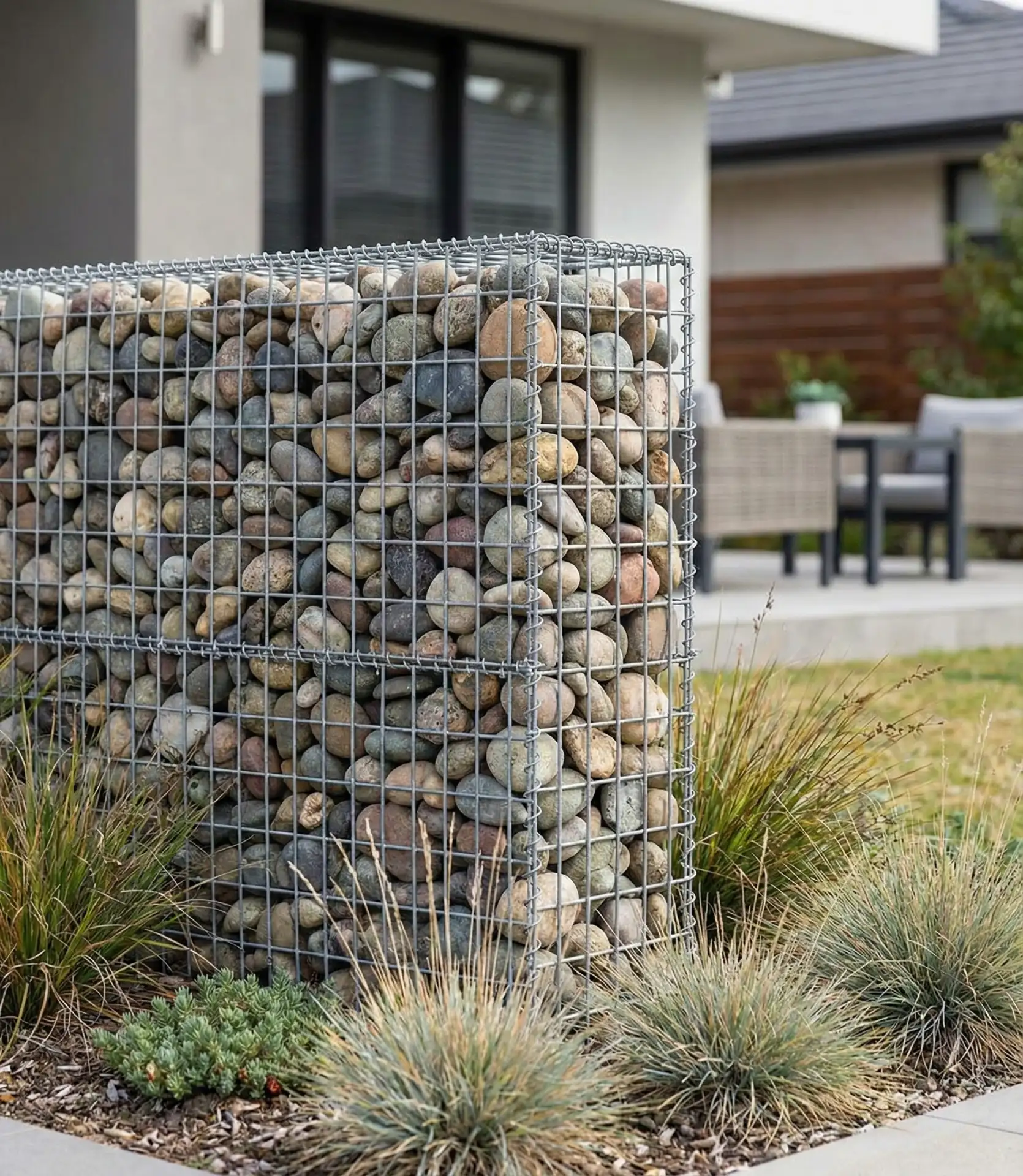 Gabion Wall Garden Features 1