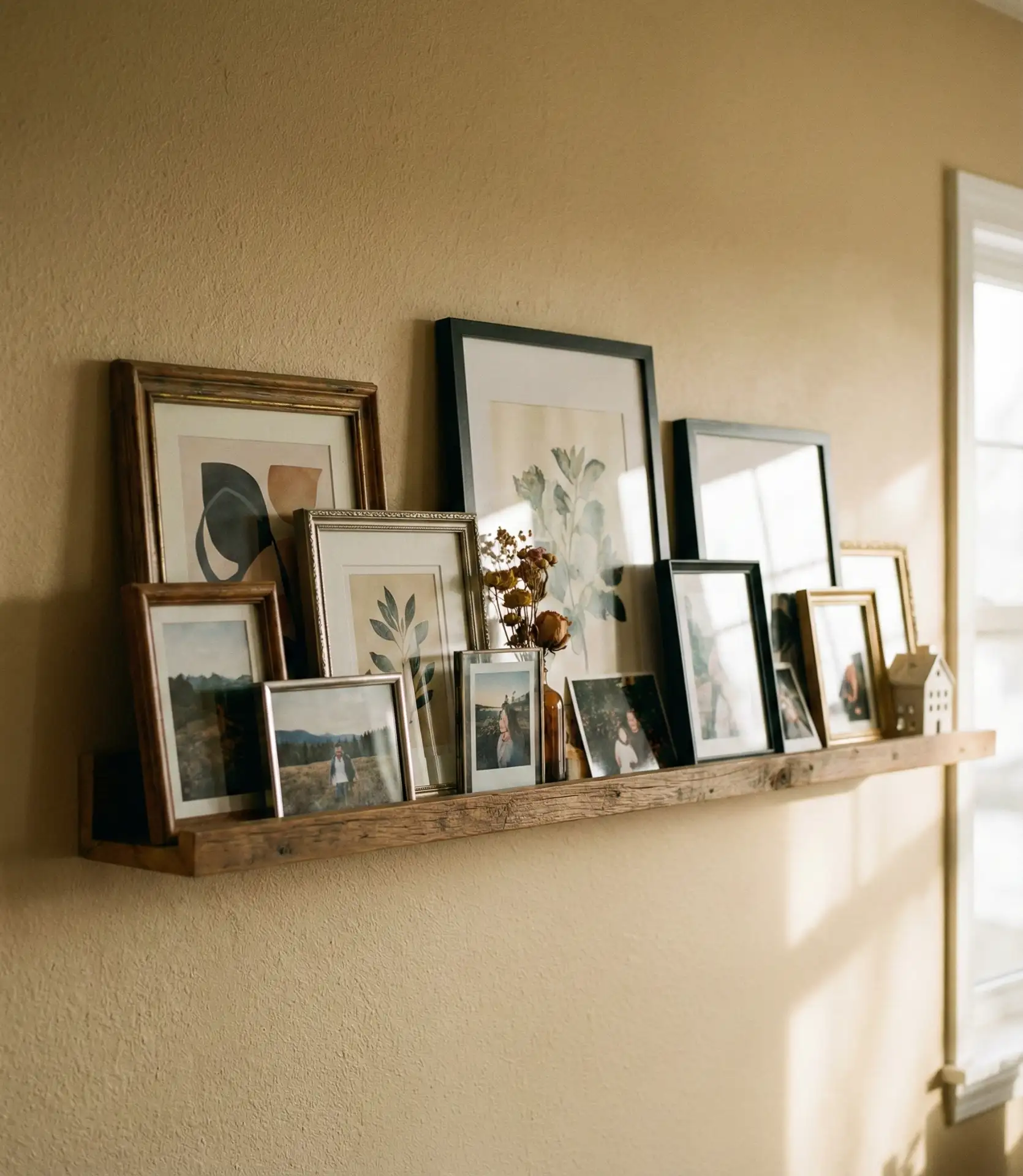 Gallery Wall of Personal Photos and Prints 1