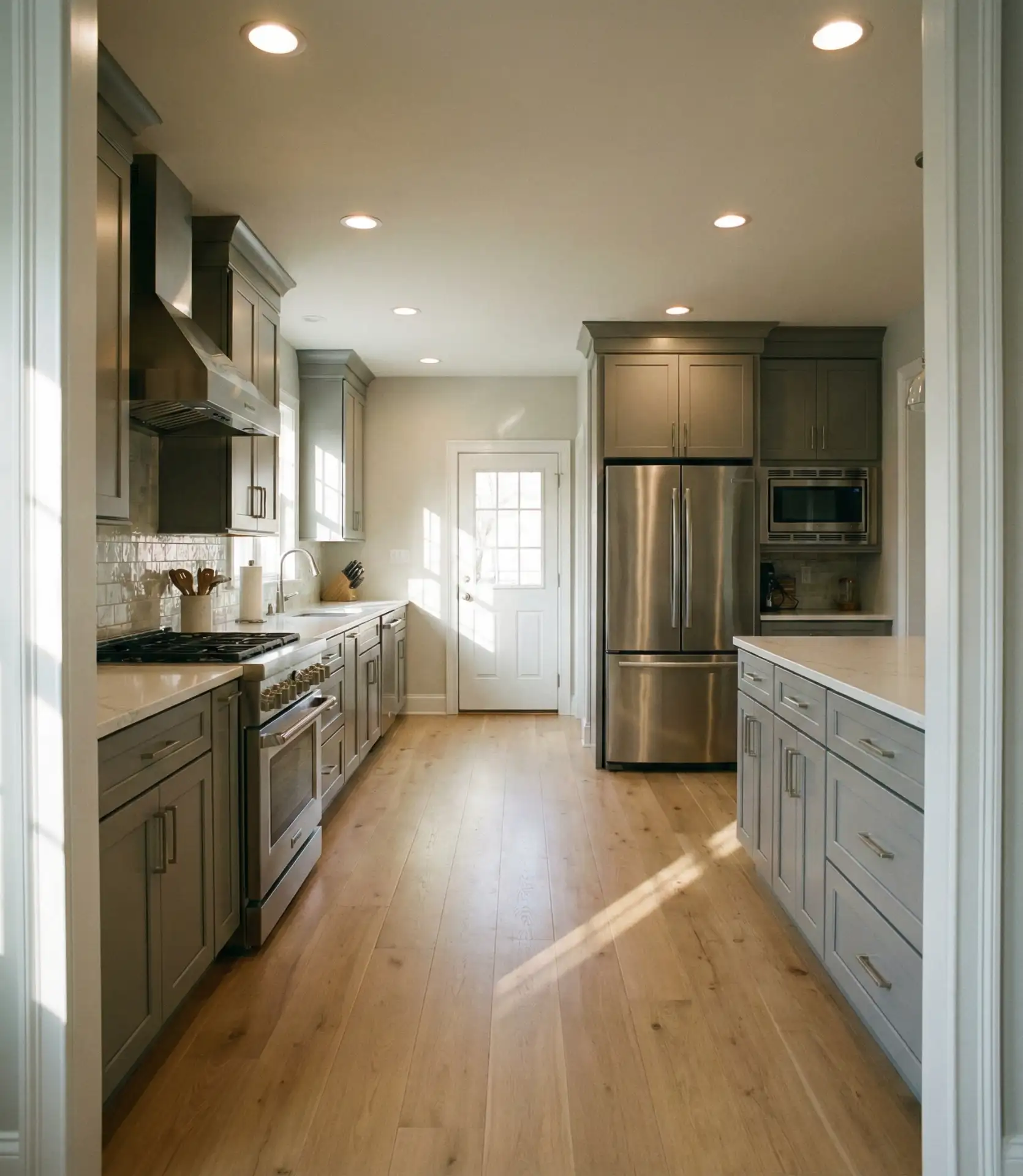 Galley Kitchen Floor Plans with Traffic Flow Optimization 2