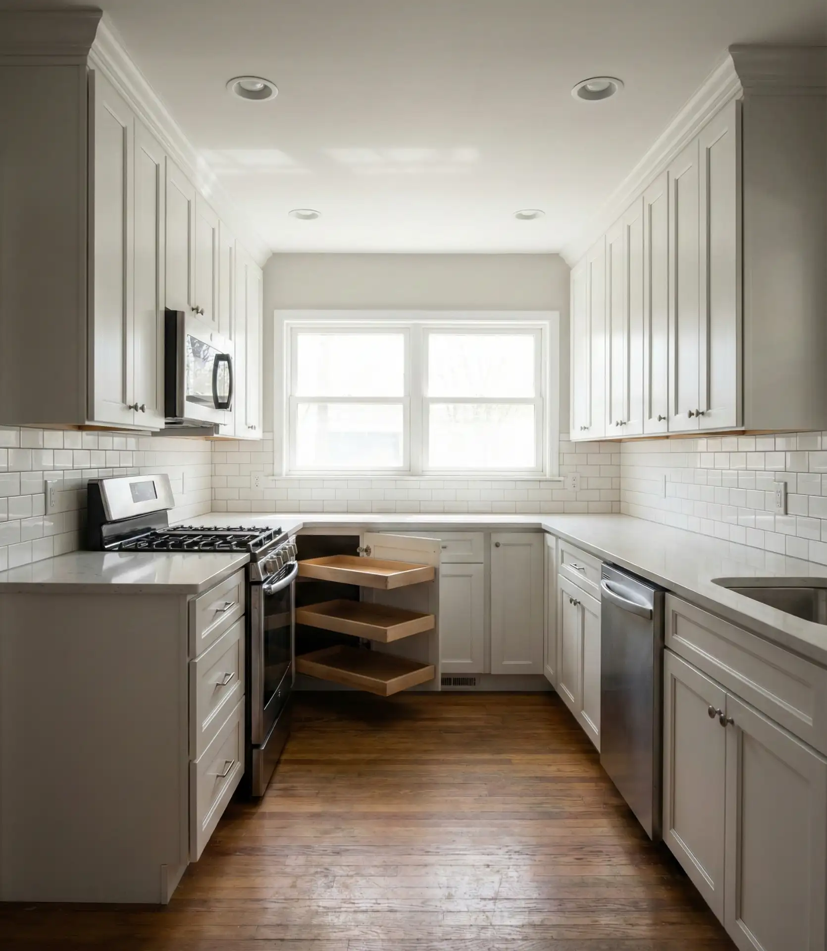 Galley Kitchen Ideas with Clever Corner Solutions 1