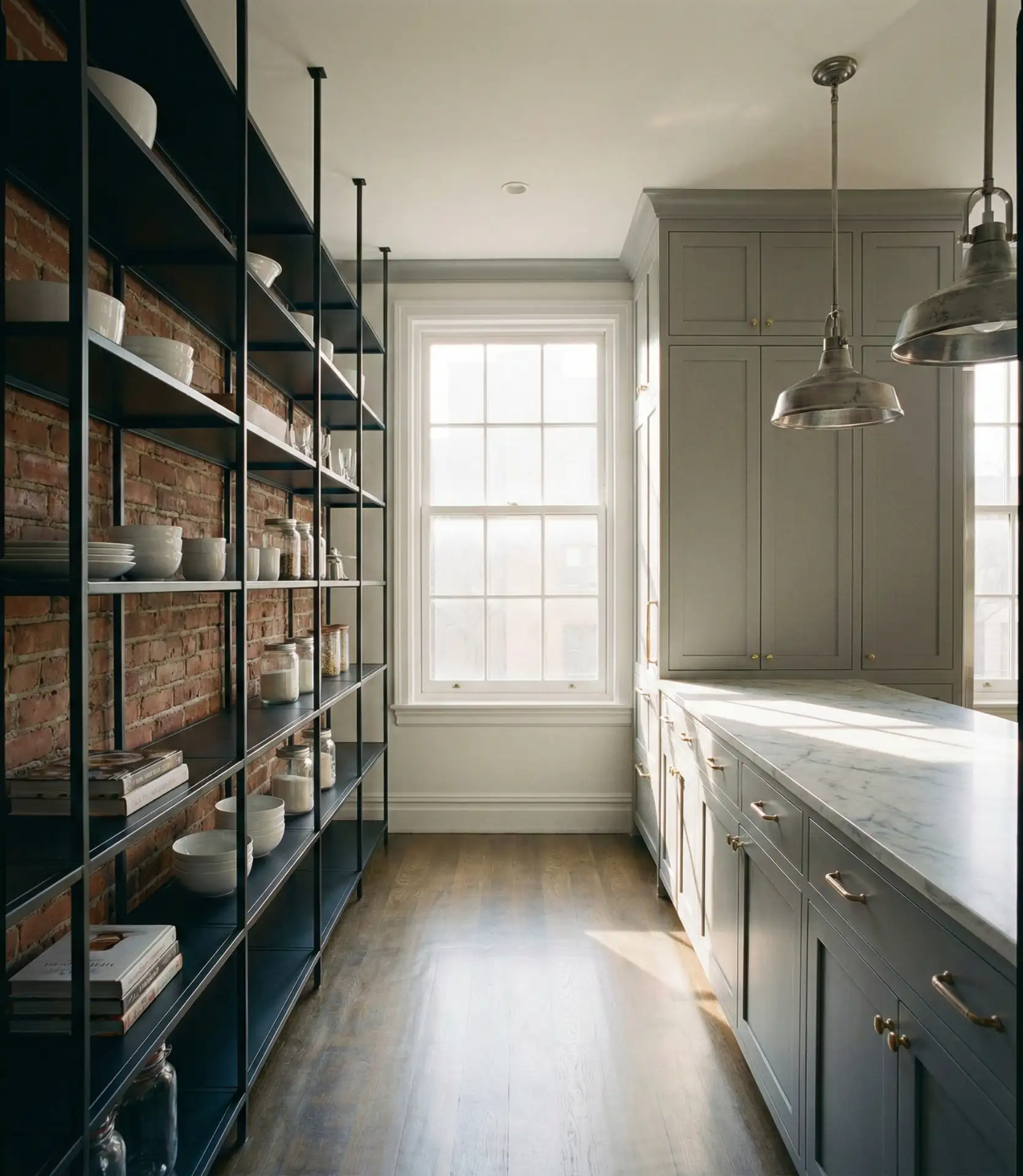 Galley Kitchen Renovation with Open Shelving 2
