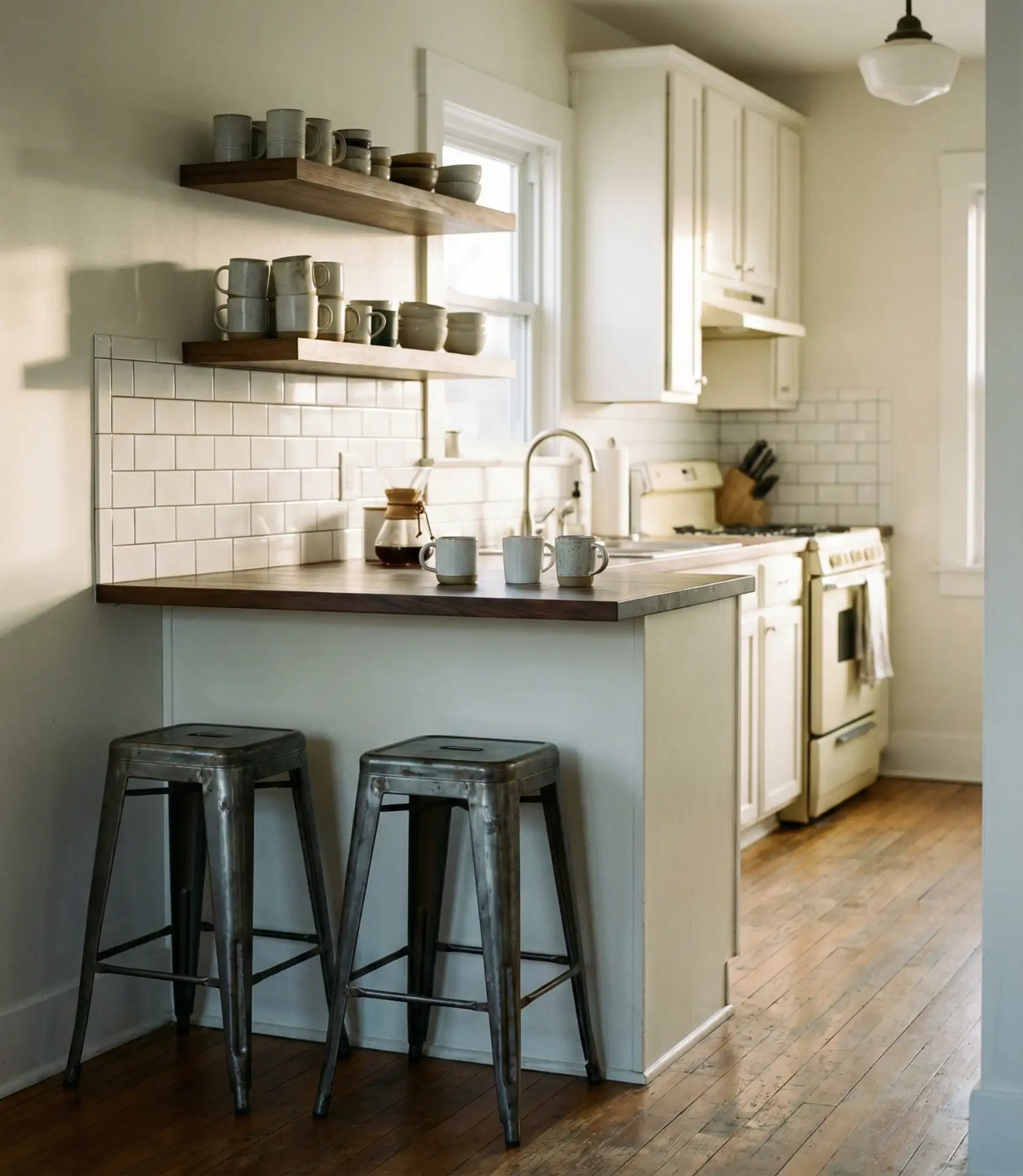 Galley Kitchen with Breakfast Bar Extension 2