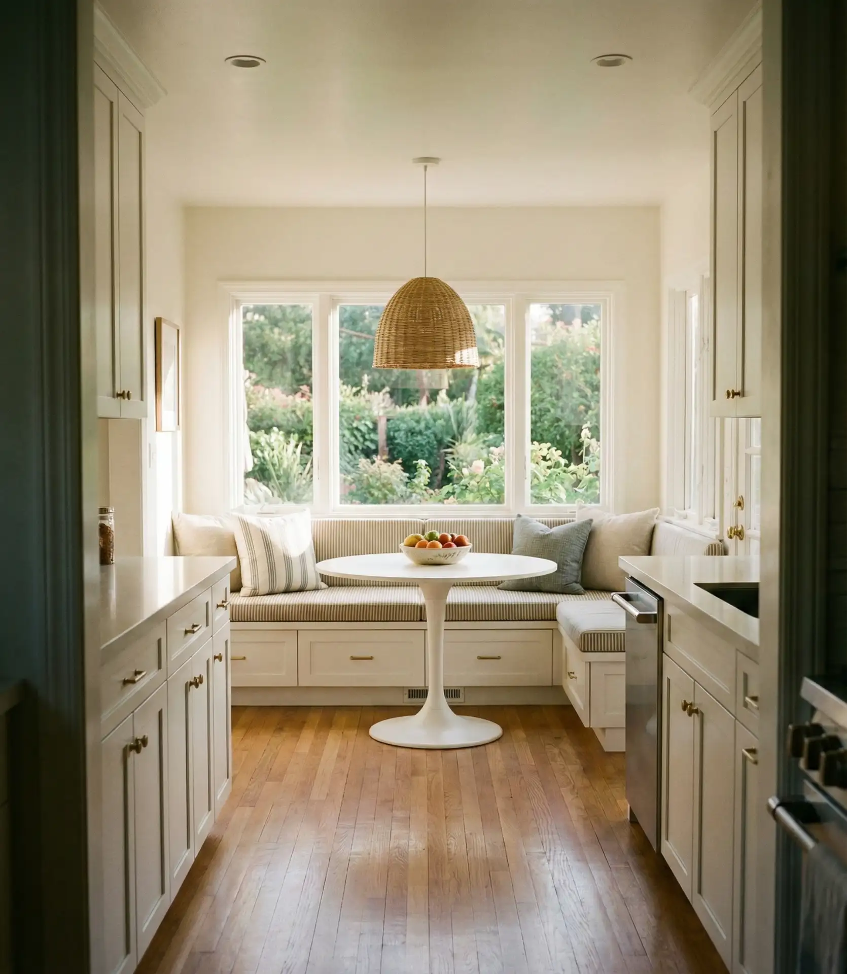 Galley Kitchen with Breakfast Nook Integration 1