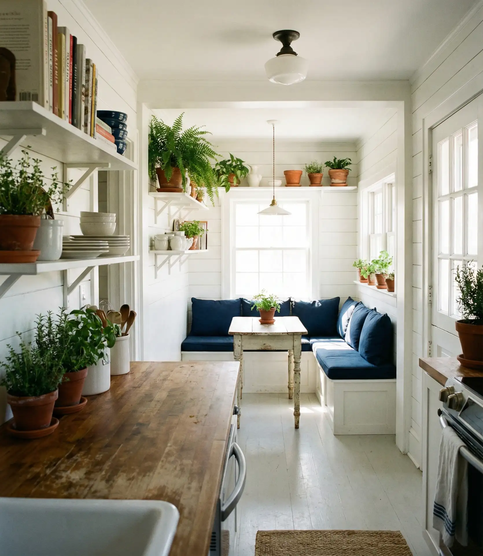 Galley Kitchen with Breakfast Nook Integration 2