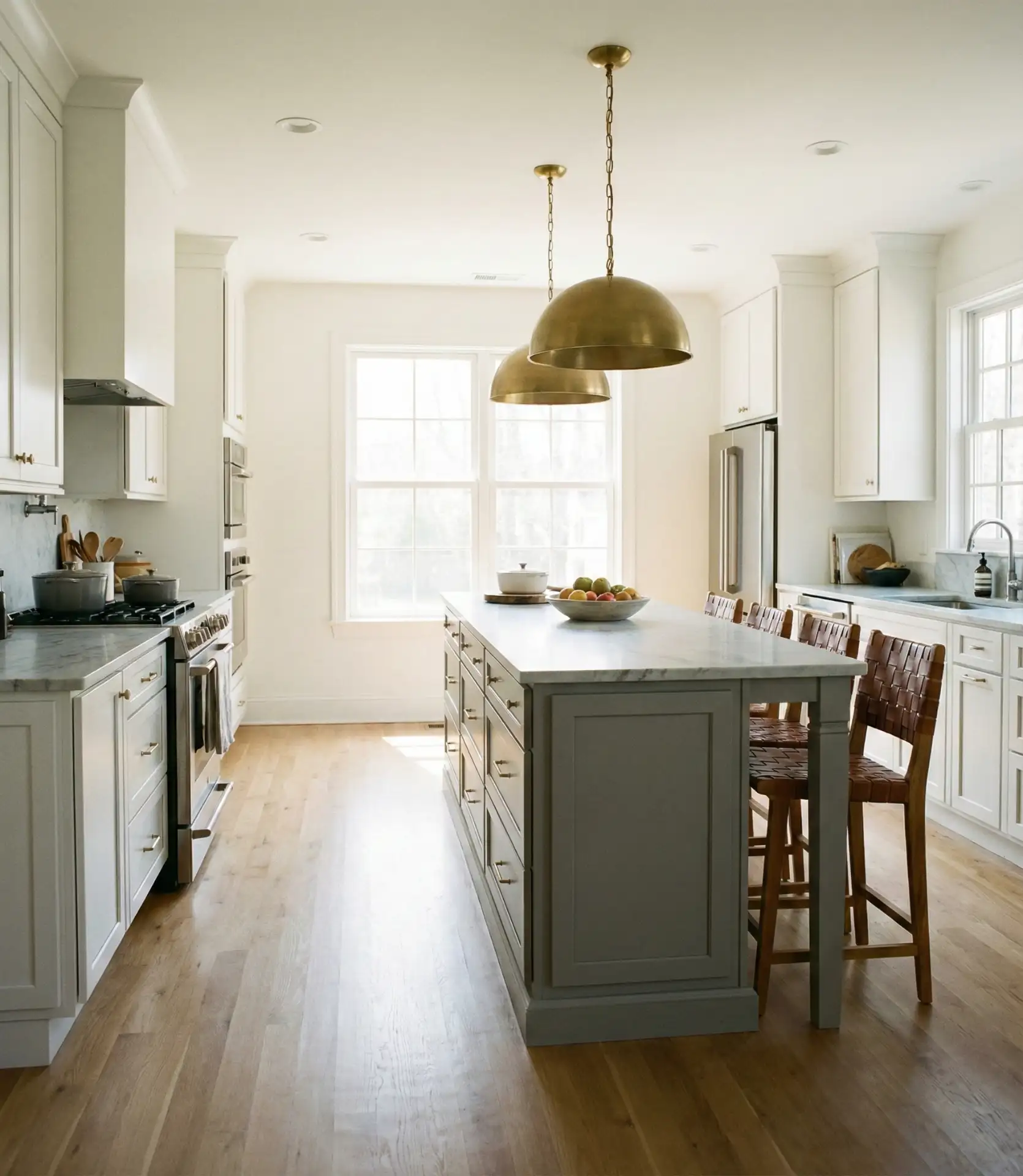 Galley Kitchen with Island for Expanded Storage 2