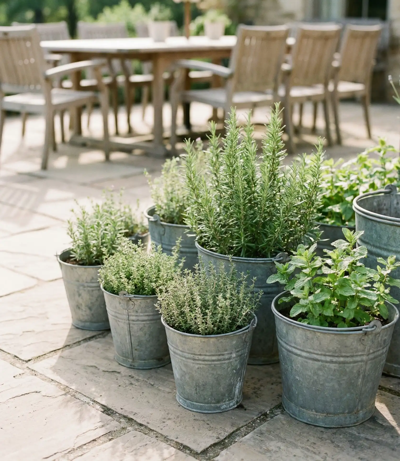 Galvanized Bucket Collection for Outdoor Patios 1