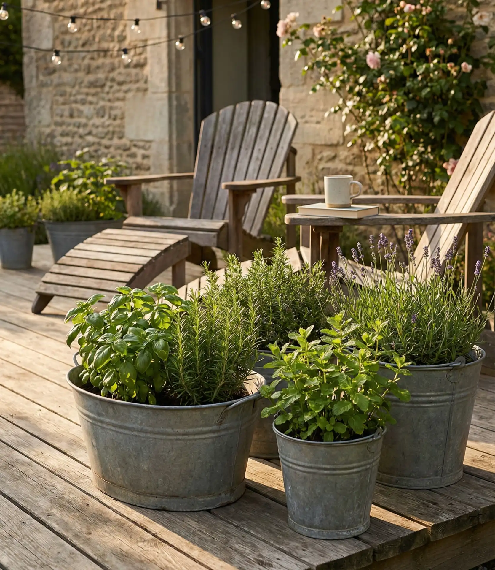 Galvanized Bucket Collection for Outdoor Patios 2