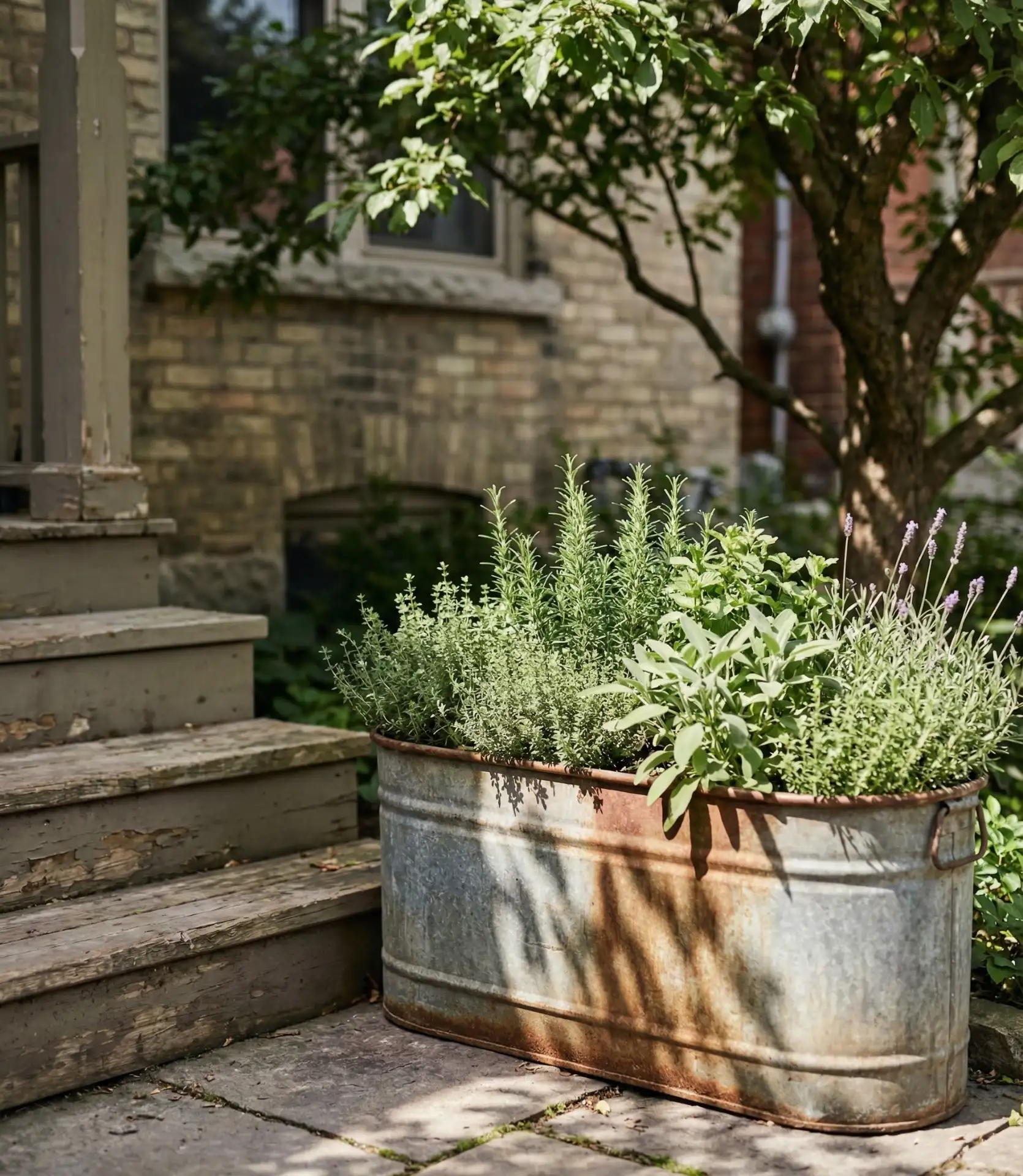Galvanized Trough on the Front Yard Path 1