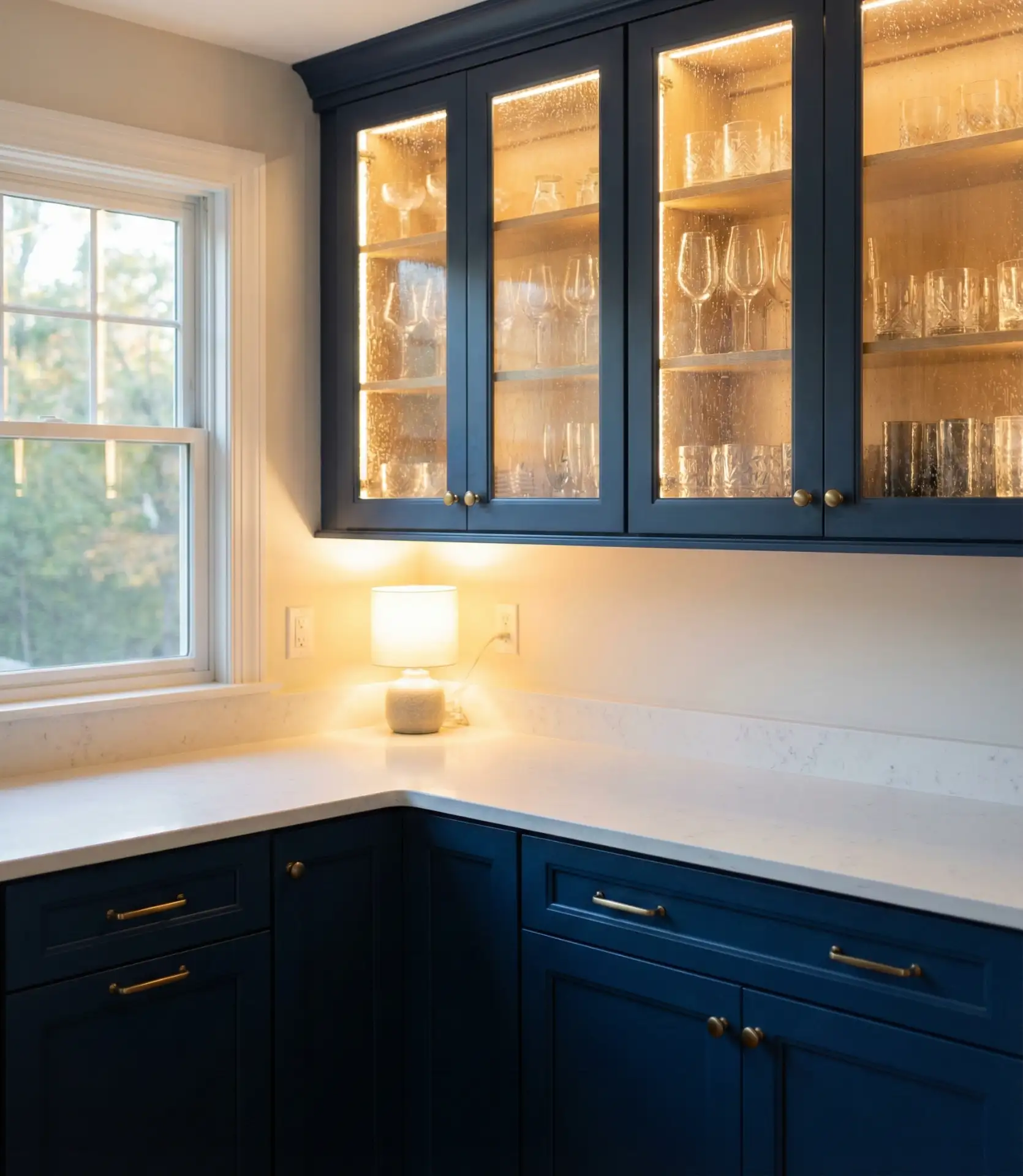 Glass-Front Upper Cabinets 1