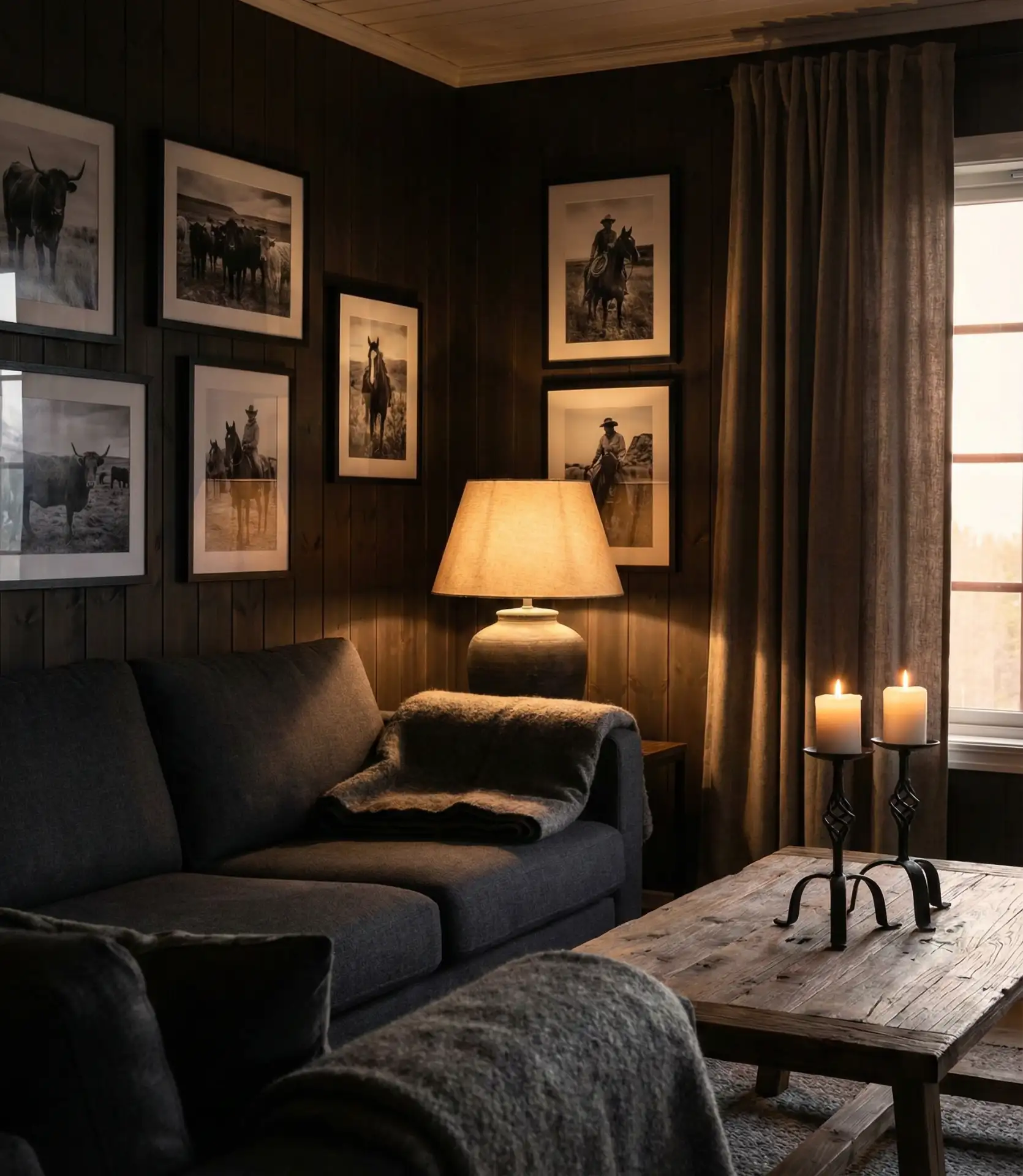 Gothic Western Living Room with Dark Accents 2