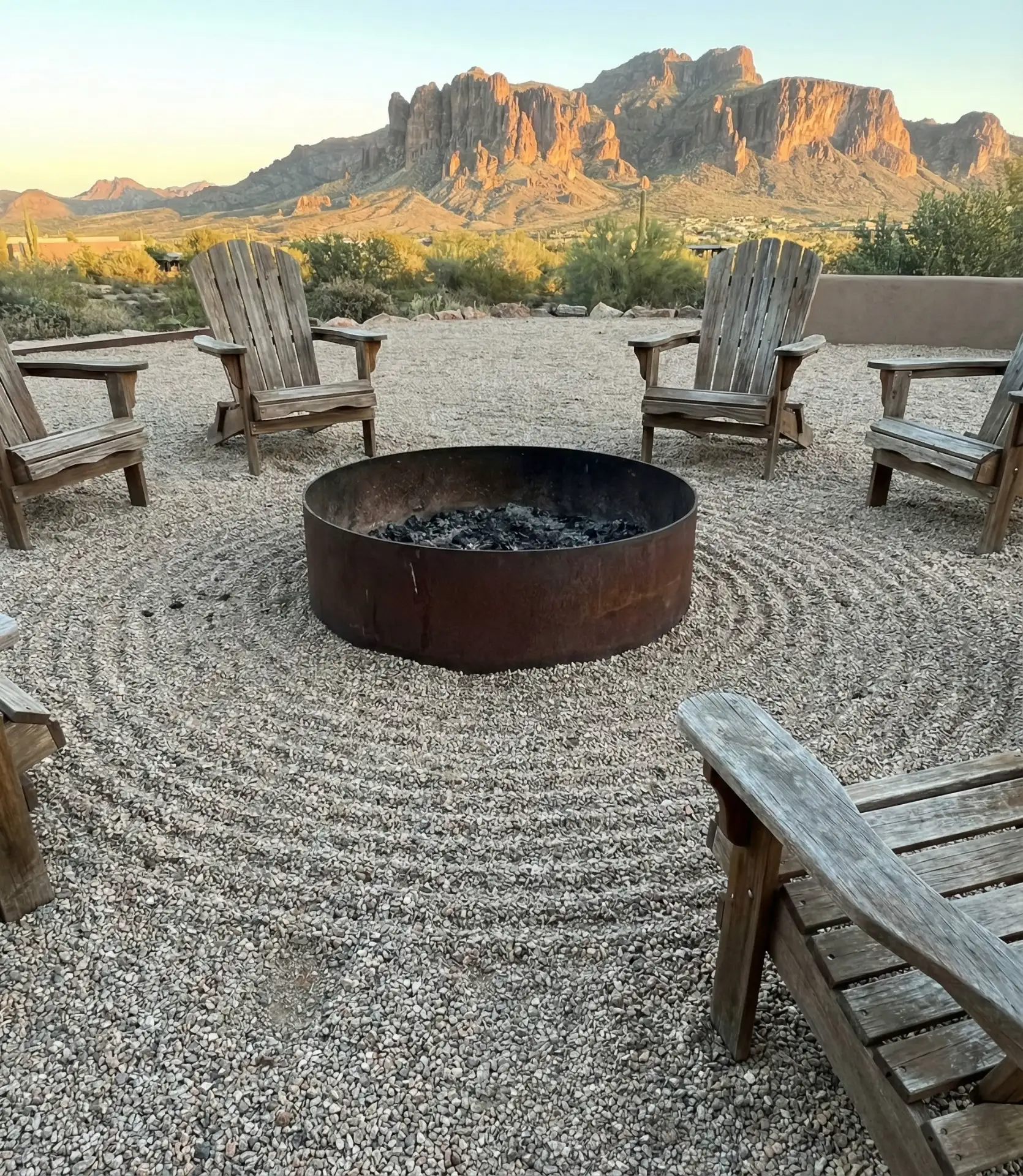 Gravel Courtyard with Central Fire Ring 1