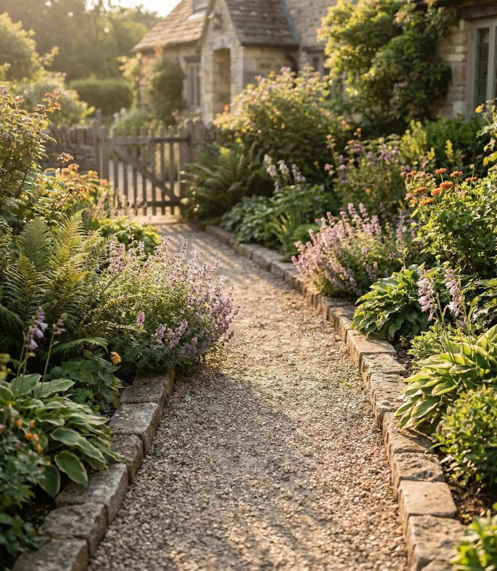 Gravel and Stone Border Pathway 2