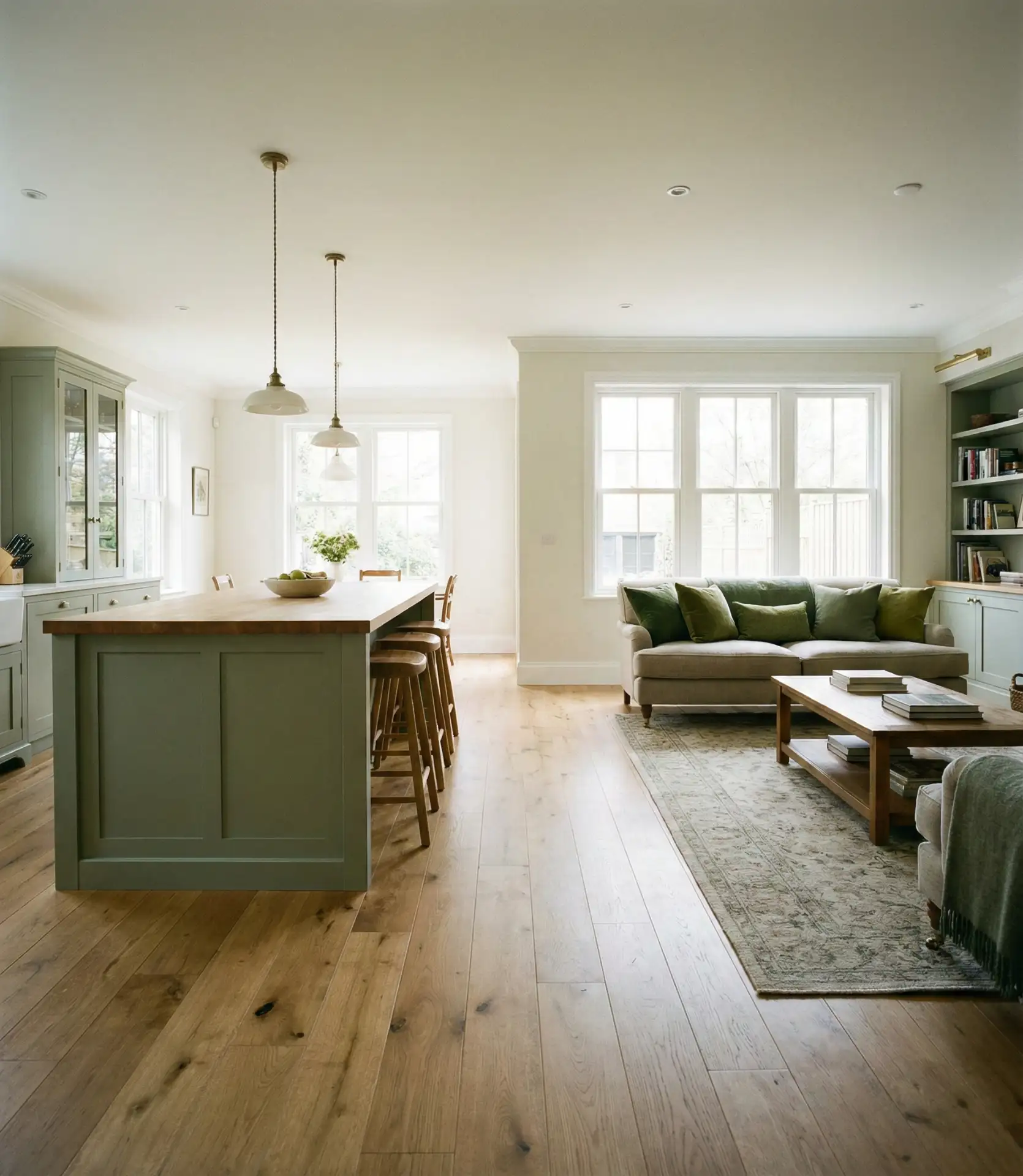 Green Kitchen in Small Apartment Spaces 1