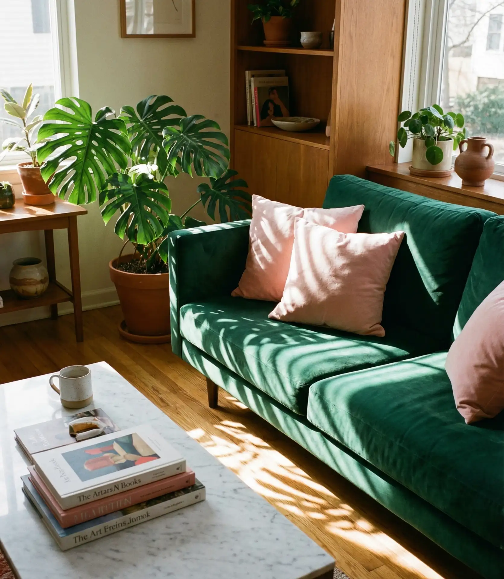 Green Velvet Sofa As Statement Piece 2