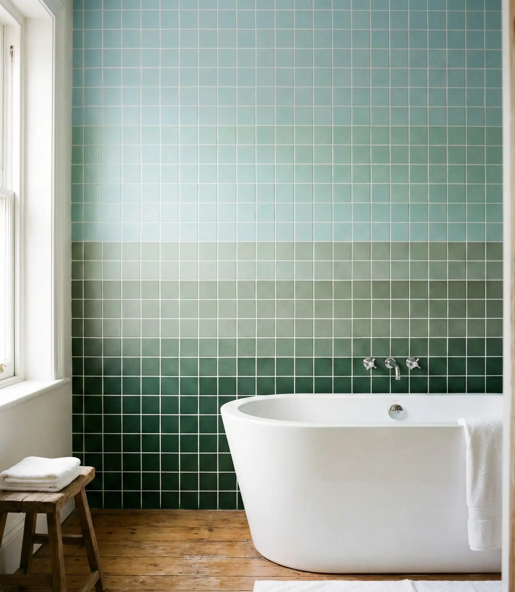 Green and Blue Gradient Tile Design 2