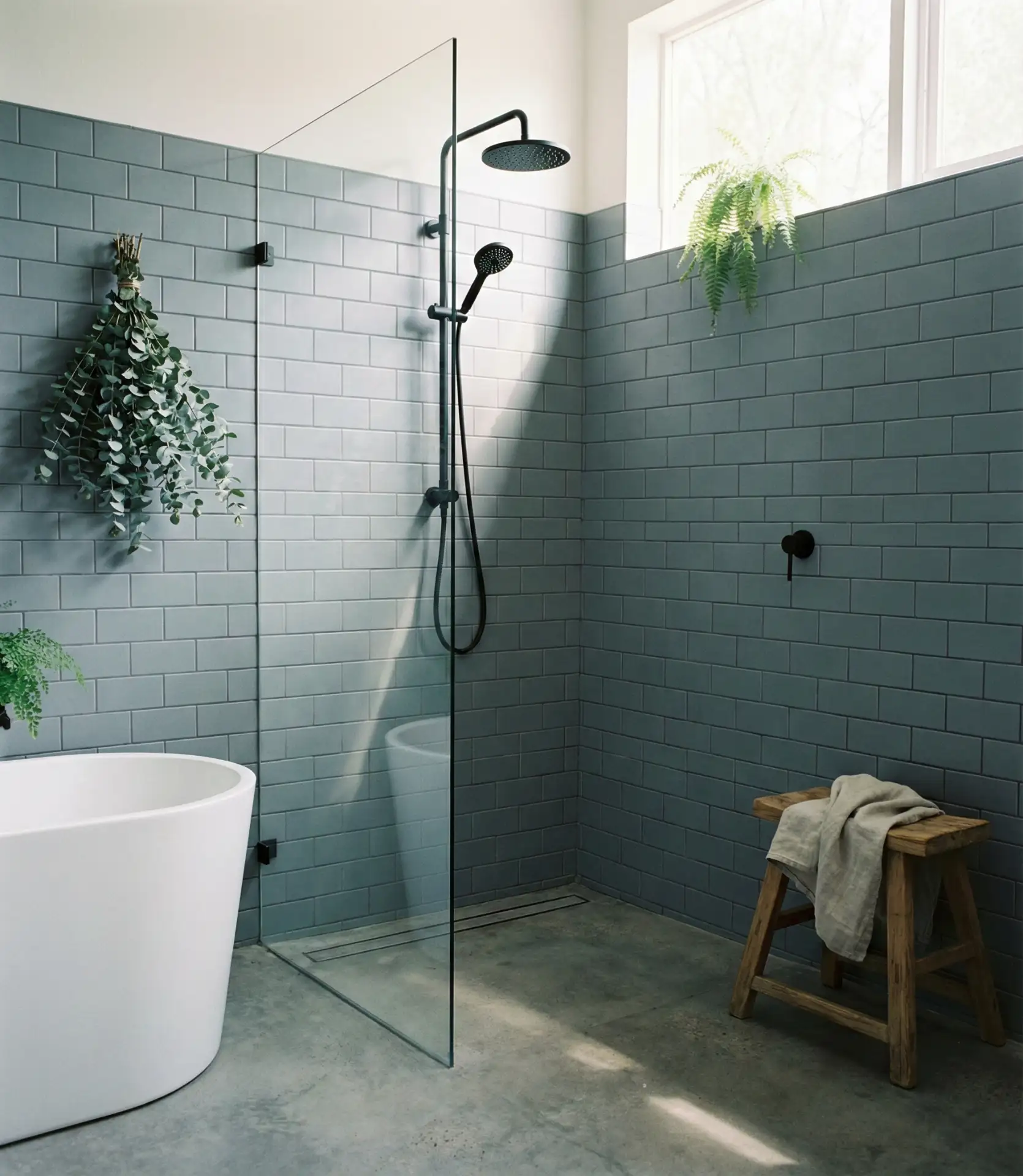 Grey-Blue Concrete-Look Tile 1