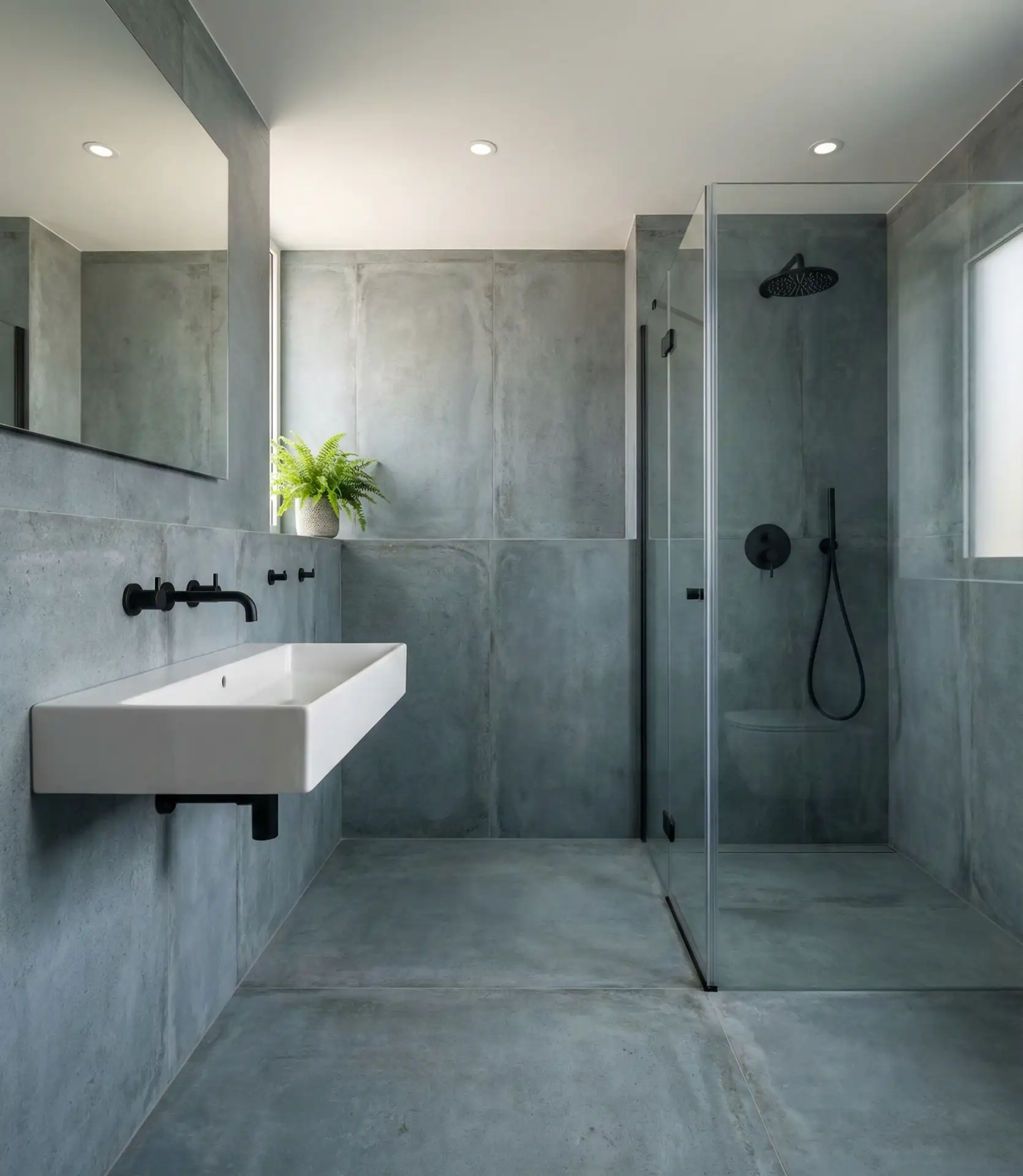 Grey-Blue Concrete-Look Tile 2